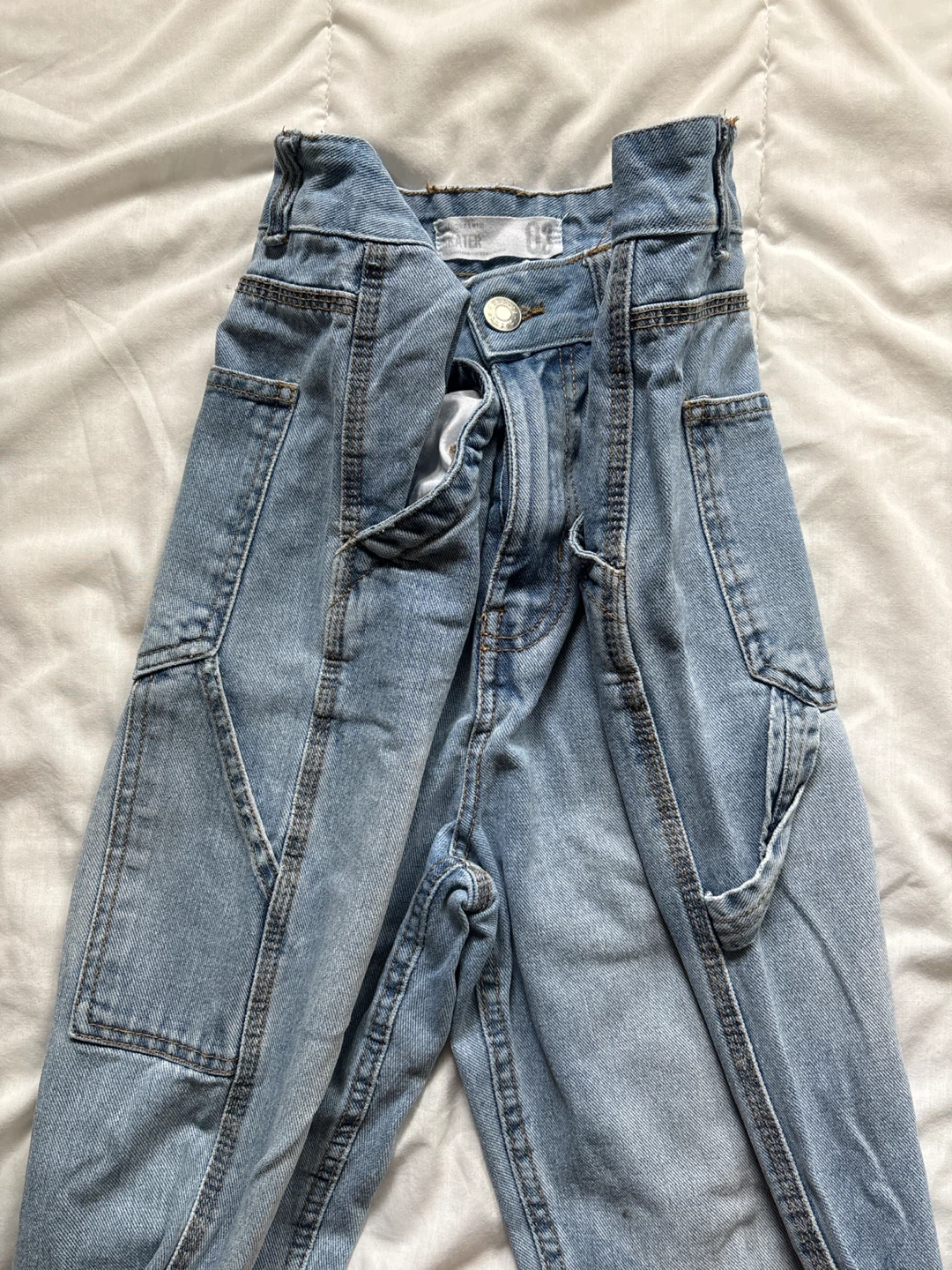 Blue Wide Leg Skater Jeans - photo 3