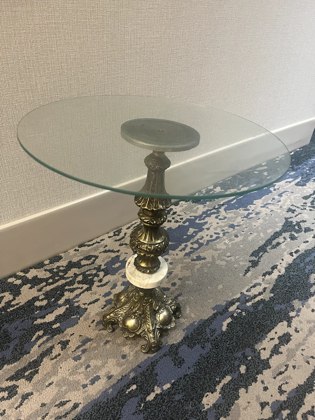 Glass Top Accent Table