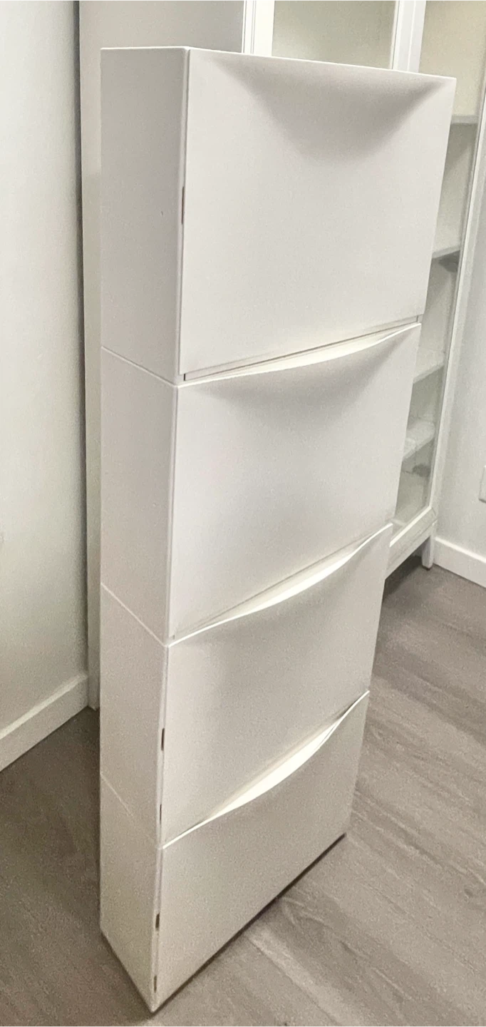 White 4-Tier Shoe Rack Organizer
