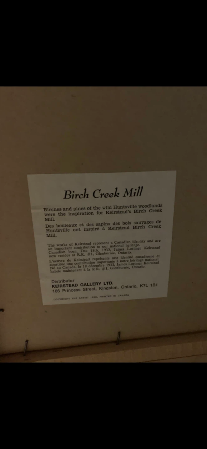 Keirstead "Birch Creek Mill" Framed Print - photo 2