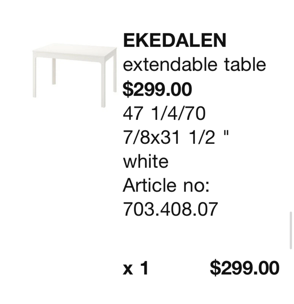 IKEA Extendable Table