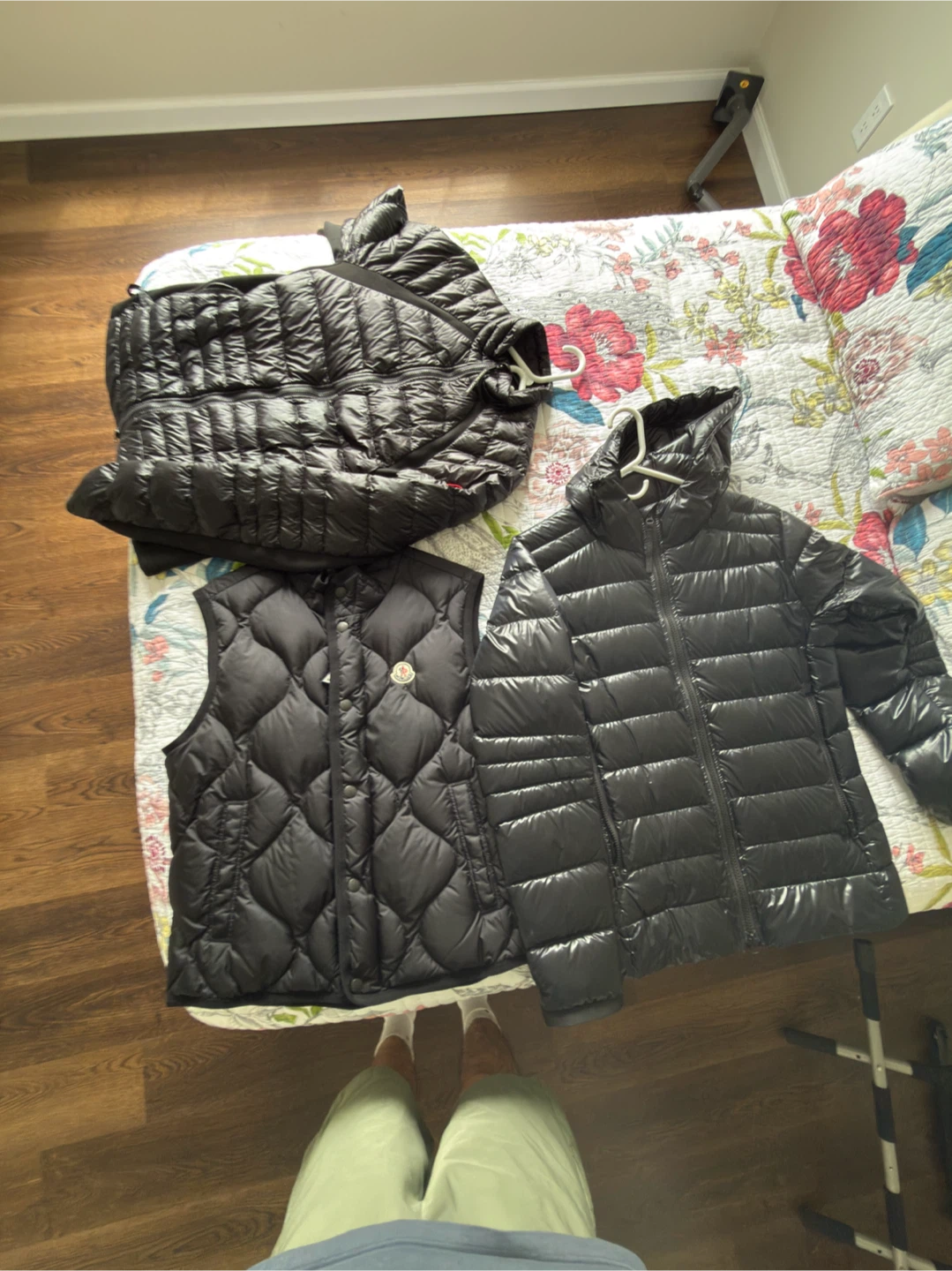 Moncler vest and 2 Canada Goose Jackets
