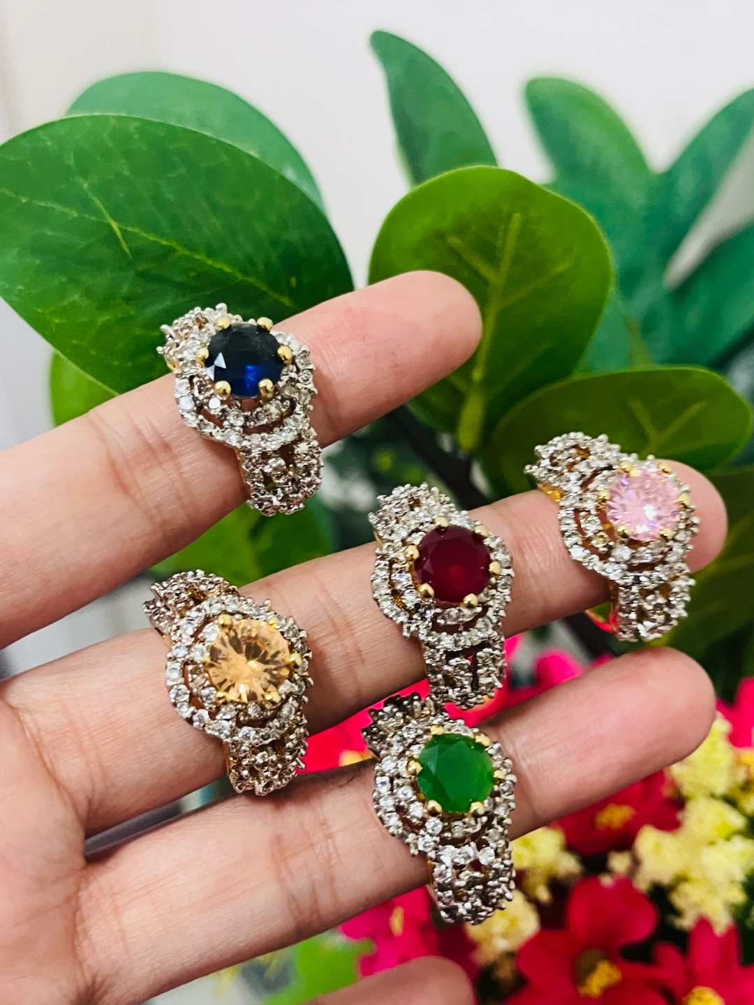 Set of 5 Gemstone Rings - photo 2