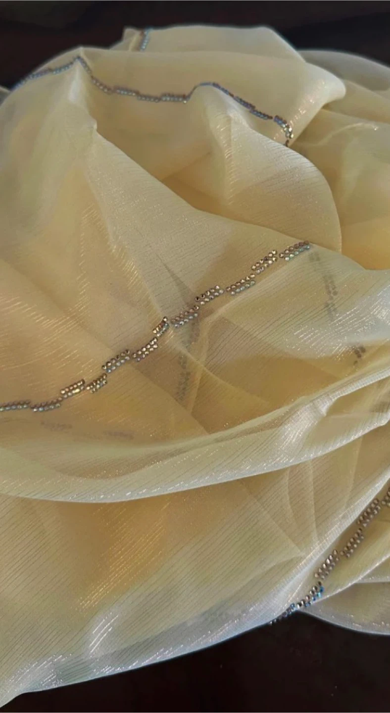 Light Lemon Sparkly Scarf - $15