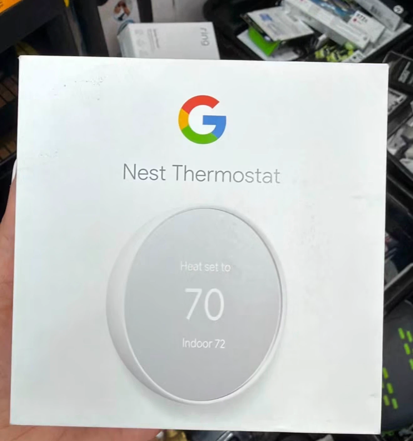 Google Nest Thermostat Snow