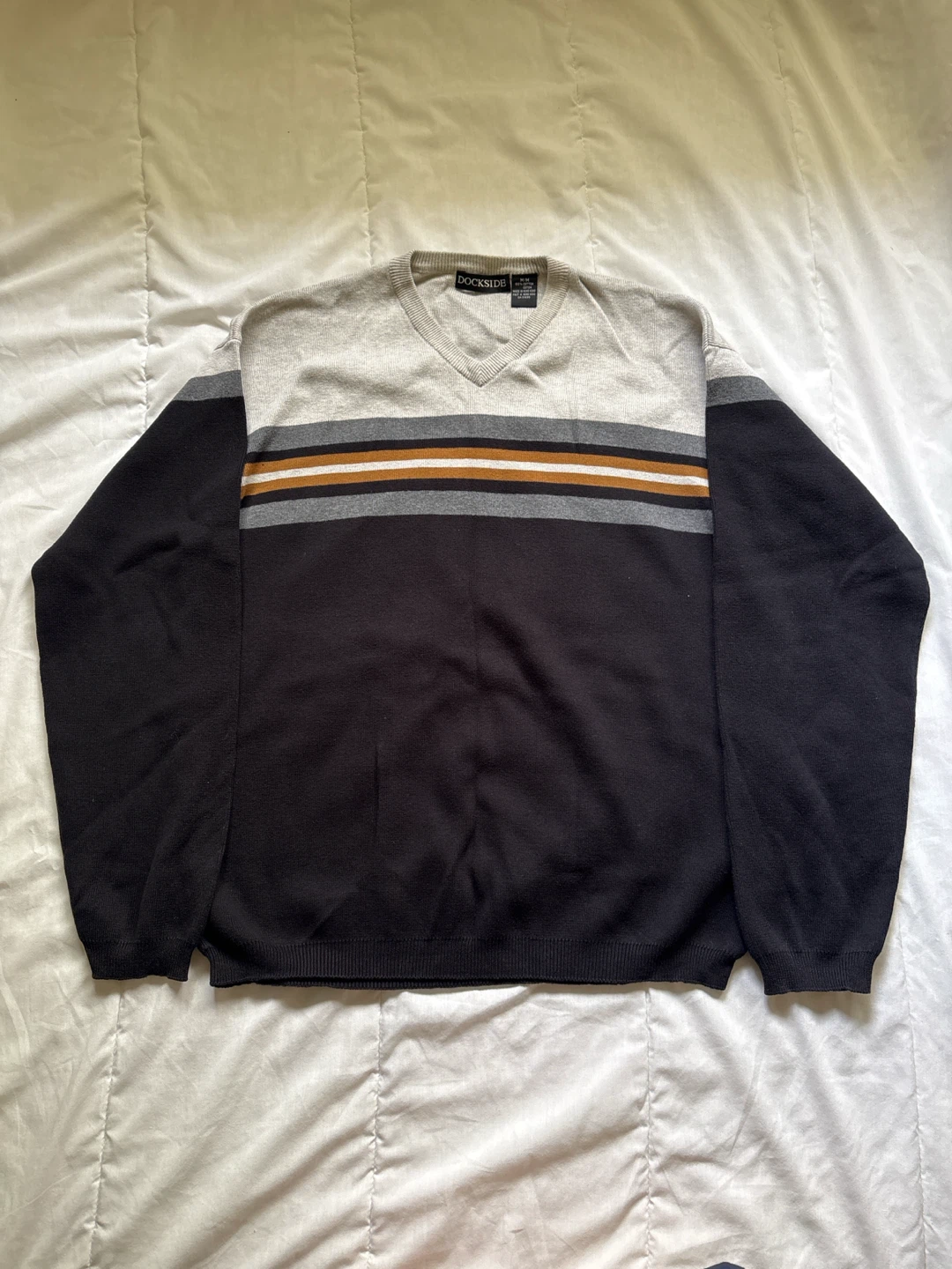 100% Cotton Block Stripe Sweater