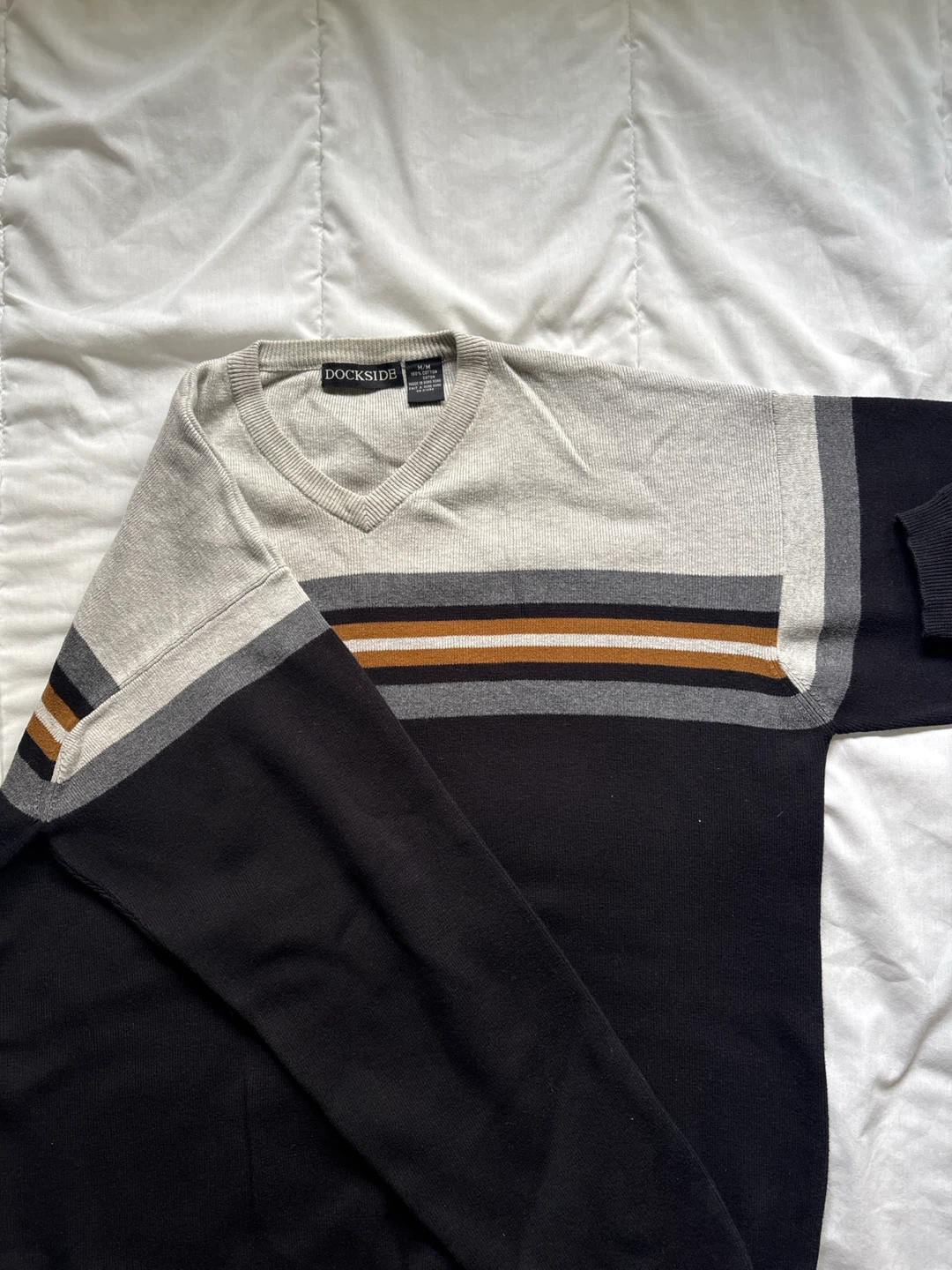 100% Cotton Block Stripe Sweater - photo 2