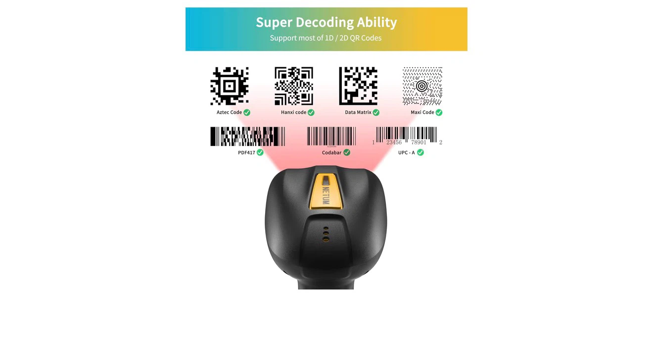 NETUM Wireless Barcode Scanner with Charging Cradle - photo 2