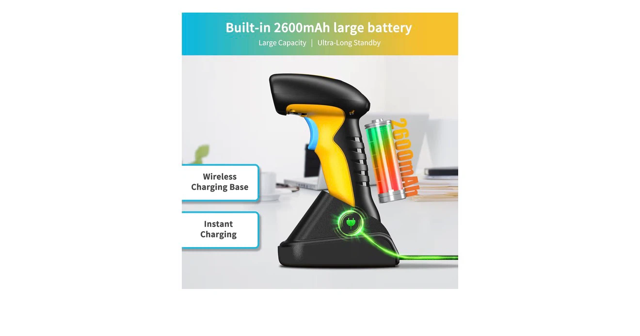 NETUM Wireless Barcode Scanner with Charging Cradle - photo 3