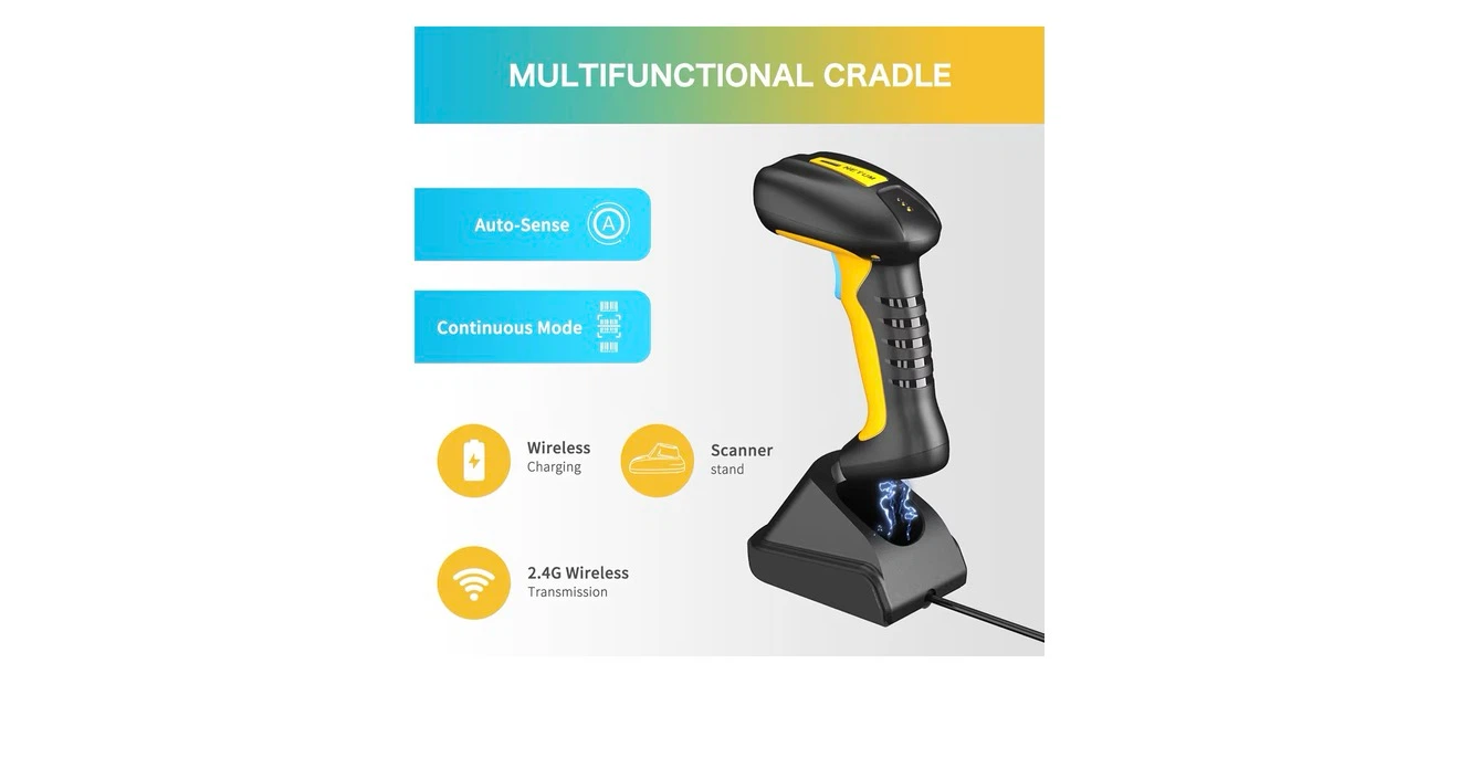 NETUM Wireless Barcode Scanner with Charging Cradle - photo 5