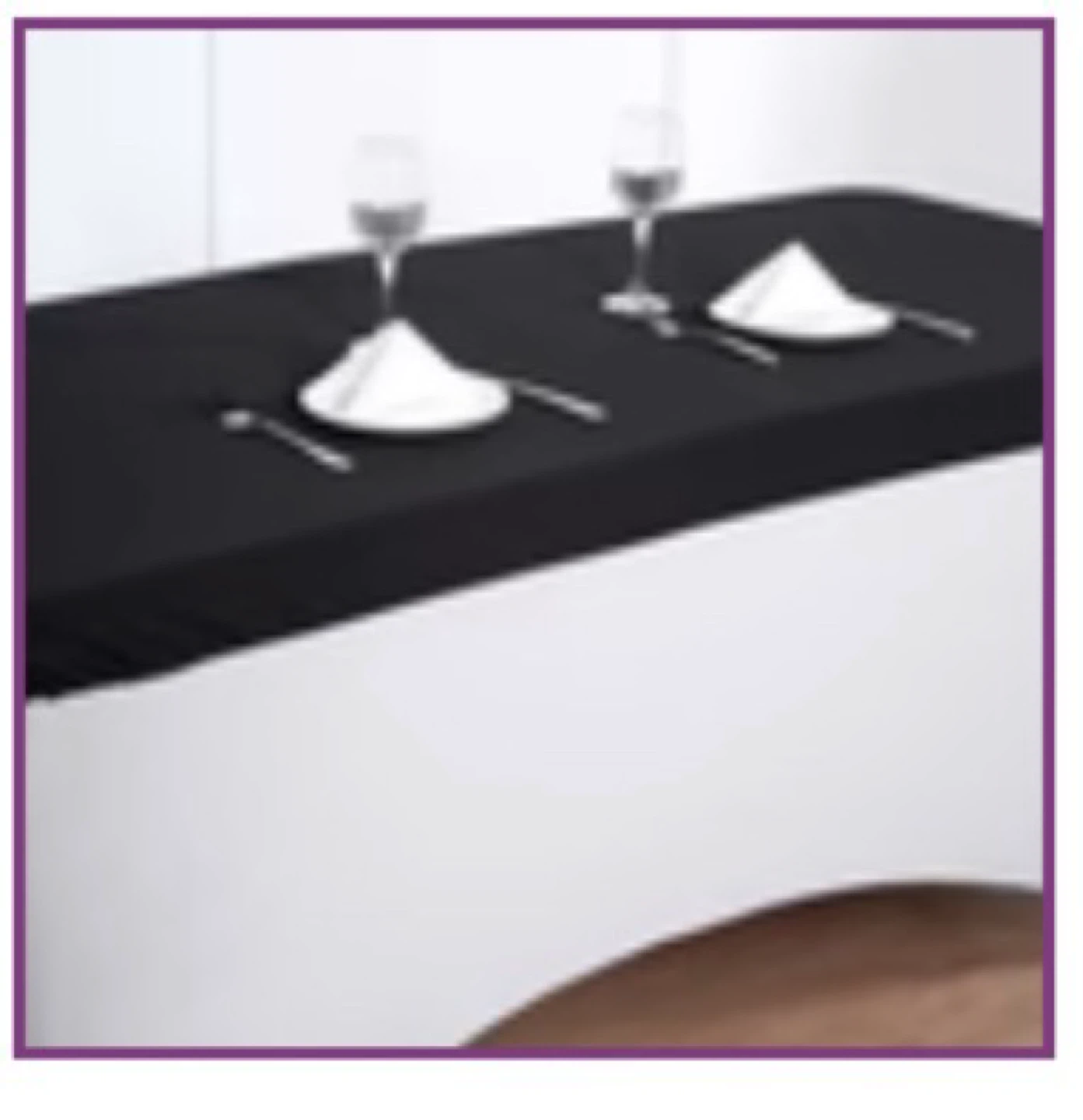 Black Fitted Tablecloth