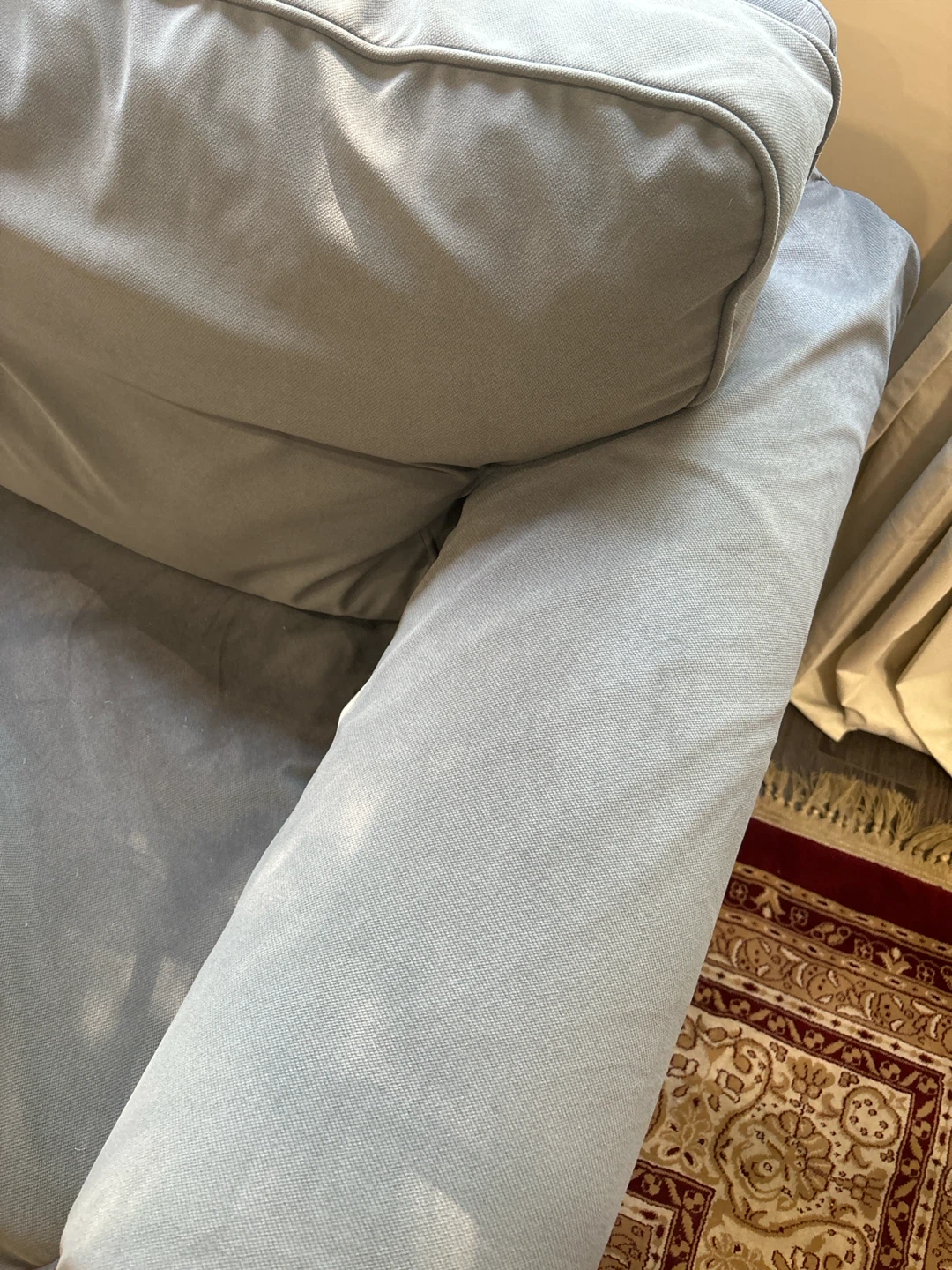 Grey three-seater sofa with removable cover - photo 2