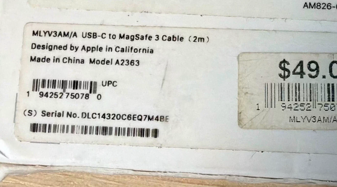Apple USB-C to MagSafe 3 Cable (2m) - photo 2