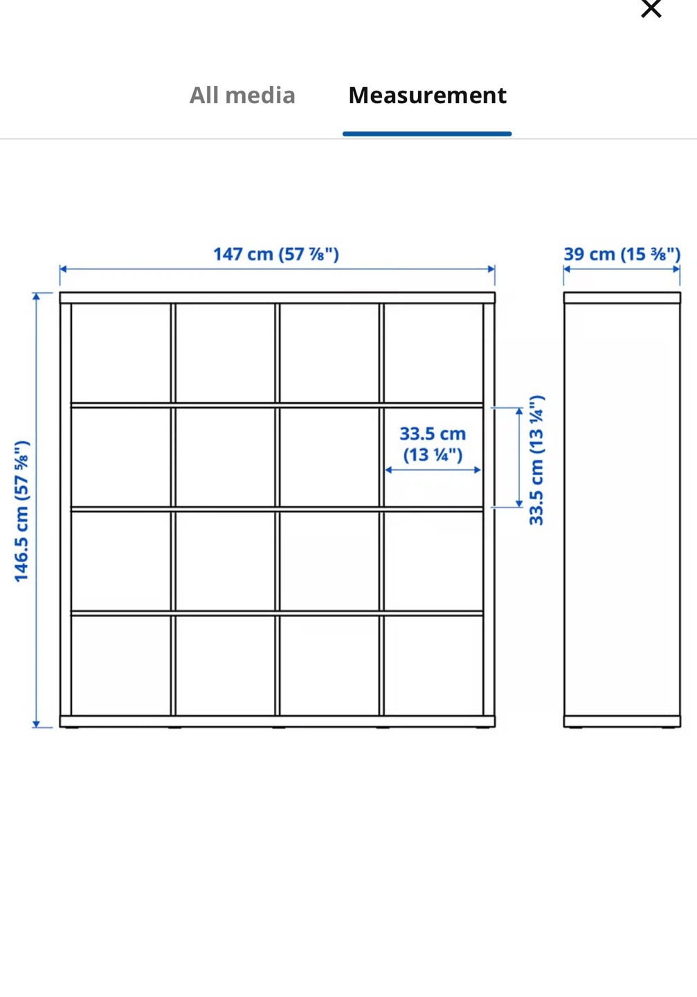 IKEA KALLAX 16-Cube Shelf Unit White - photo 2