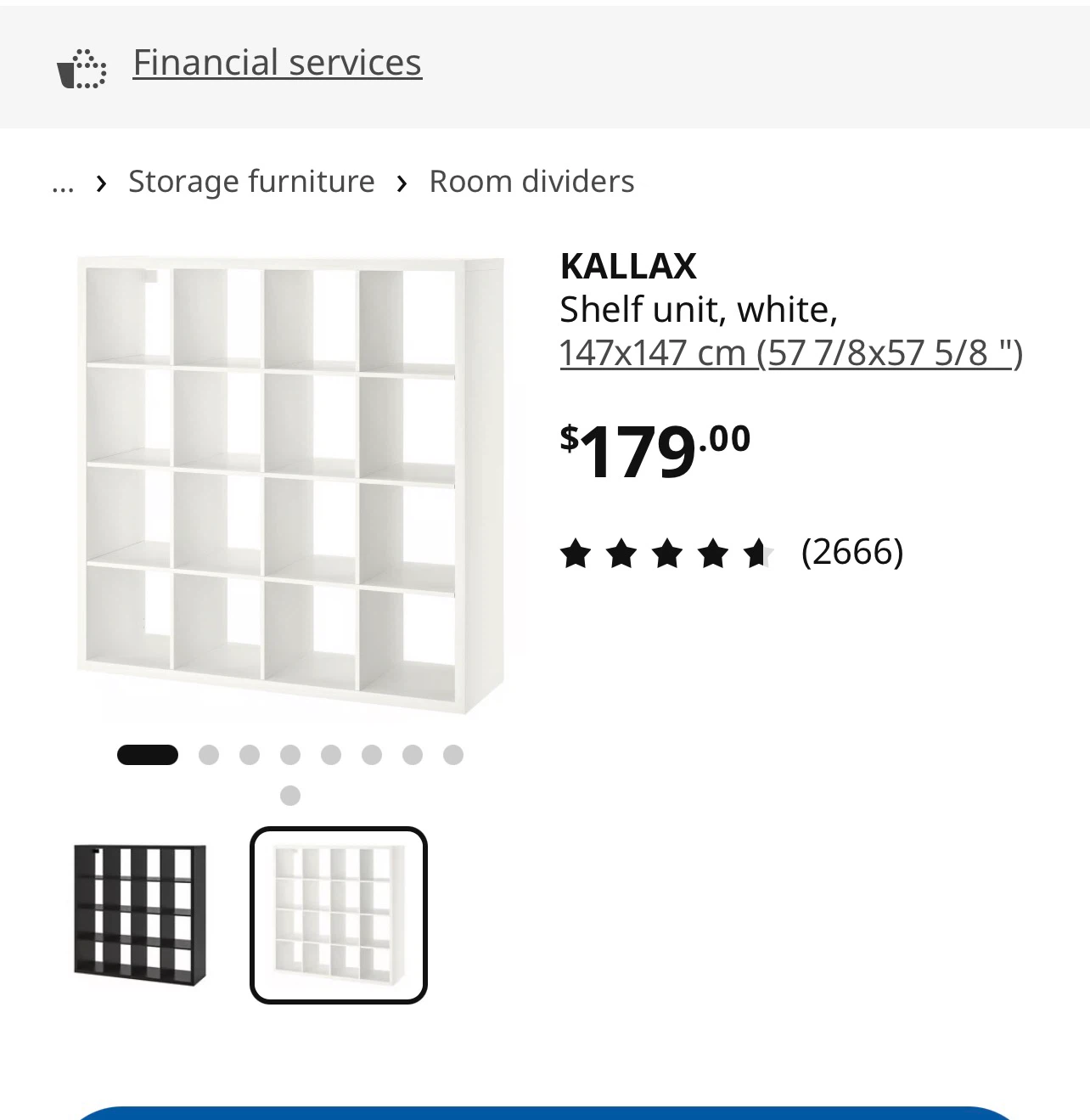 IKEA KALLAX 16-Cube Shelf Unit White - photo 3