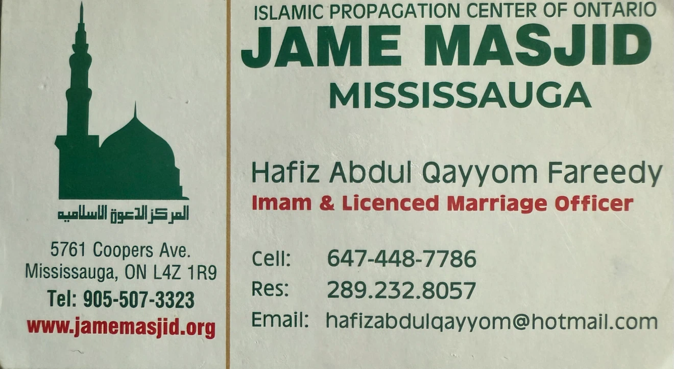Mississauga Marriage & Nikah Services