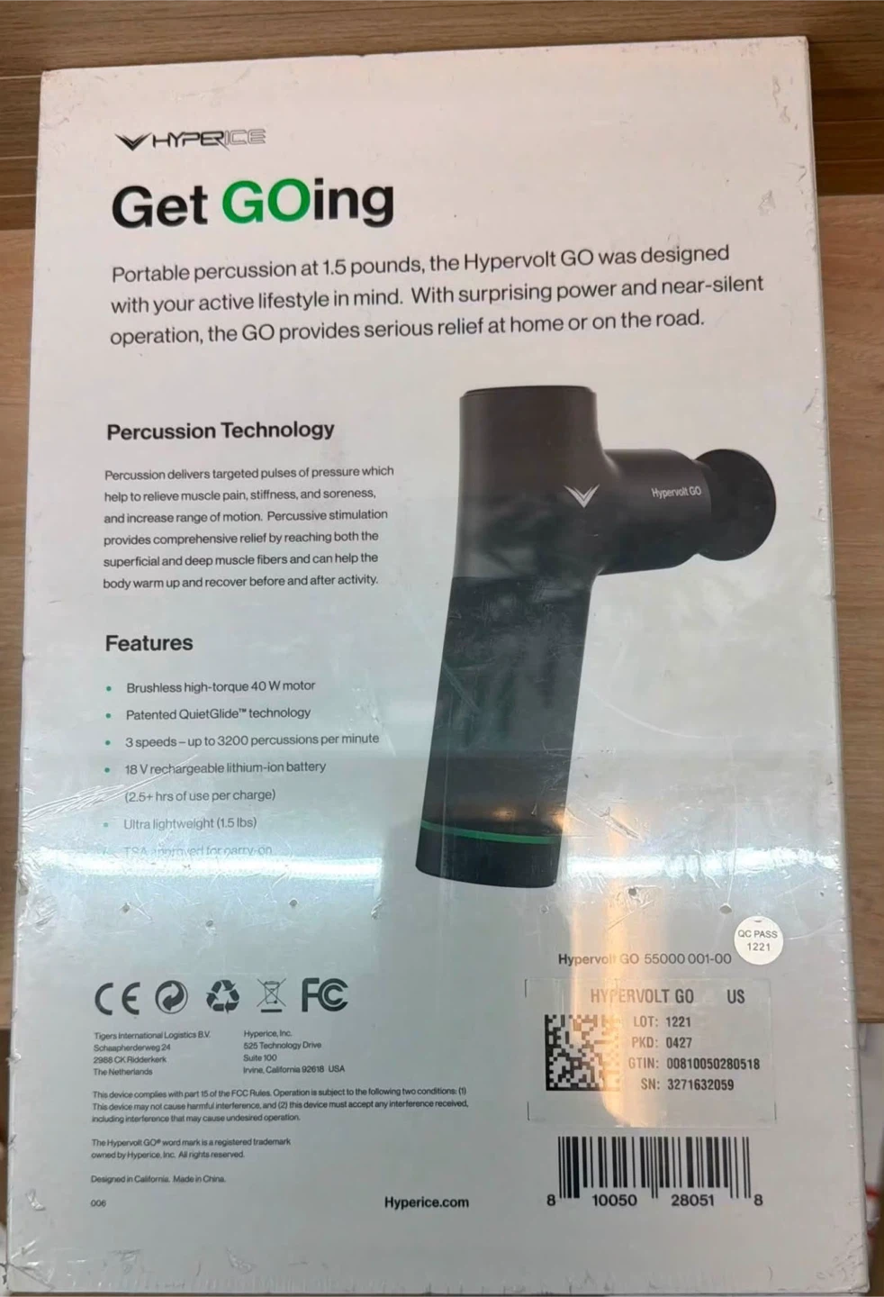 Hyperice Hypervolt GO Handheld Percussion Massage Device - photo 2