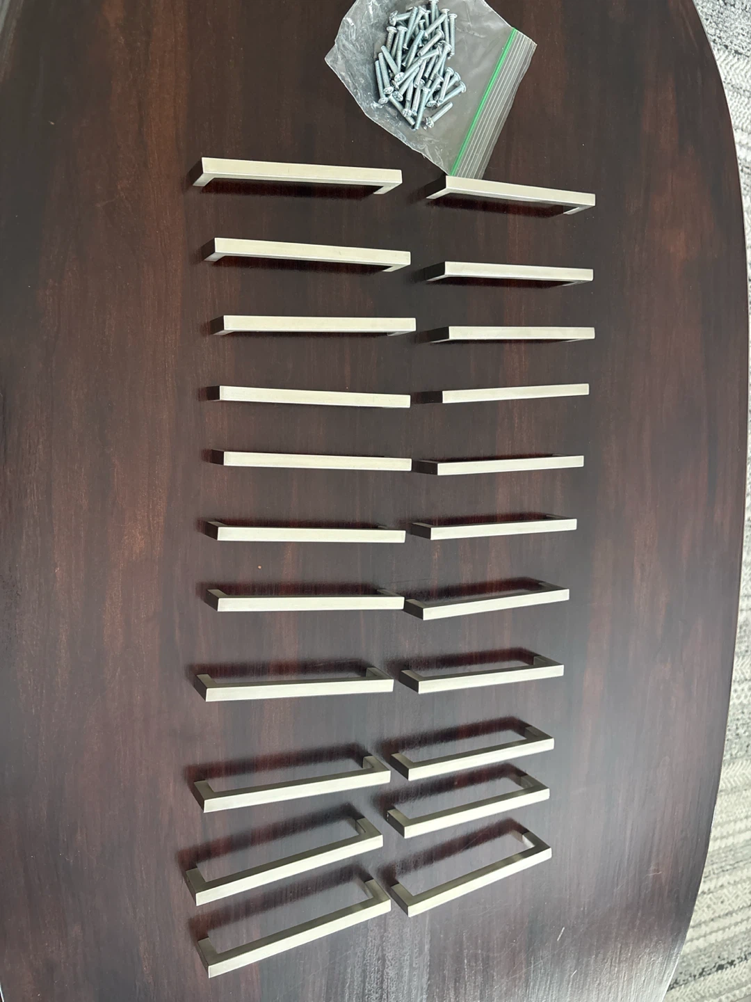 22 Cabinet Drawer Pulls - Brushed Nickel Finish