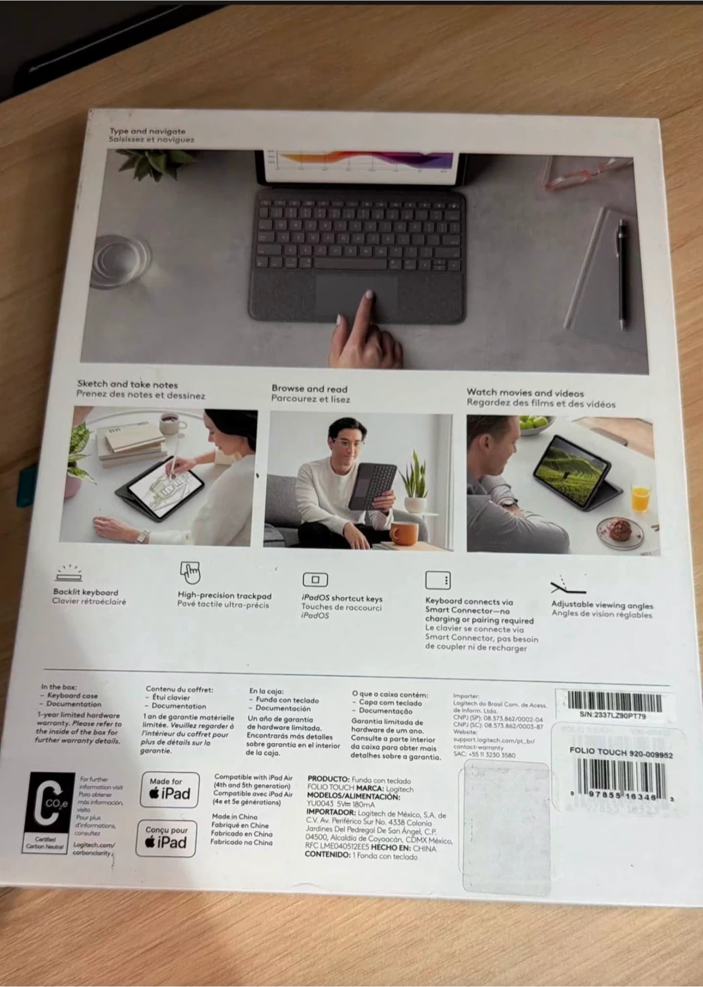 Logitech Folio Touch Keyboard Case for iPad Air (4th & 5th Gen) - photo 2