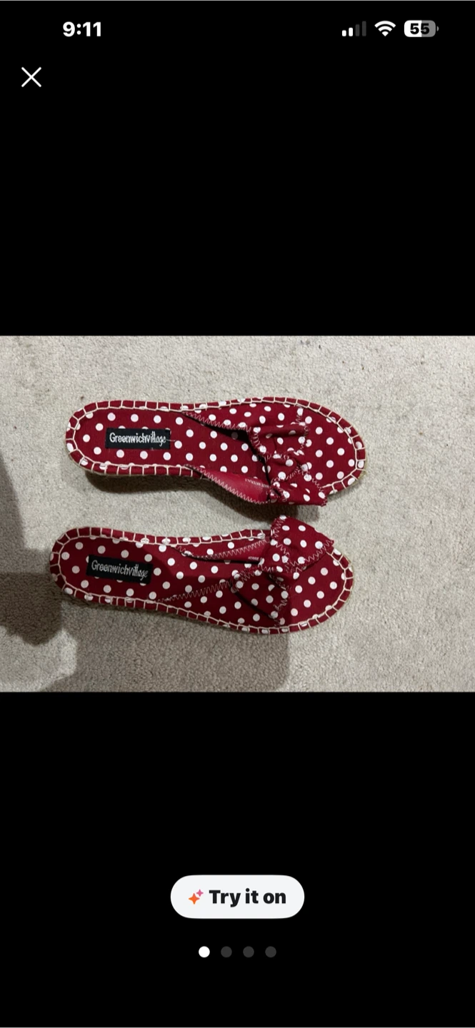 Greenwich Village Red Polka Dot Espadrille Wedges - photo 3