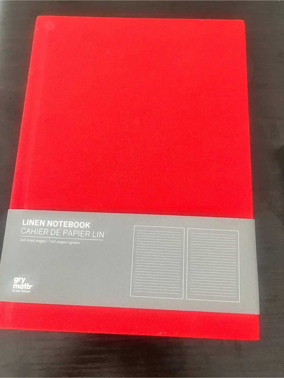 Gry Mattr Linen Notebook - Red
