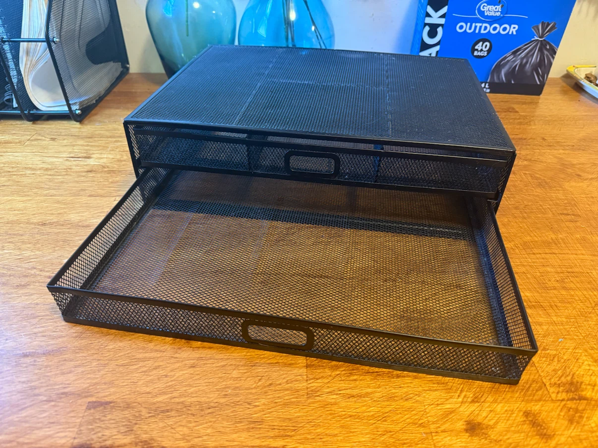 🖤 Modern Black Mesh Desk Organizer Set – Like New! – $80 🖤 - photo 3