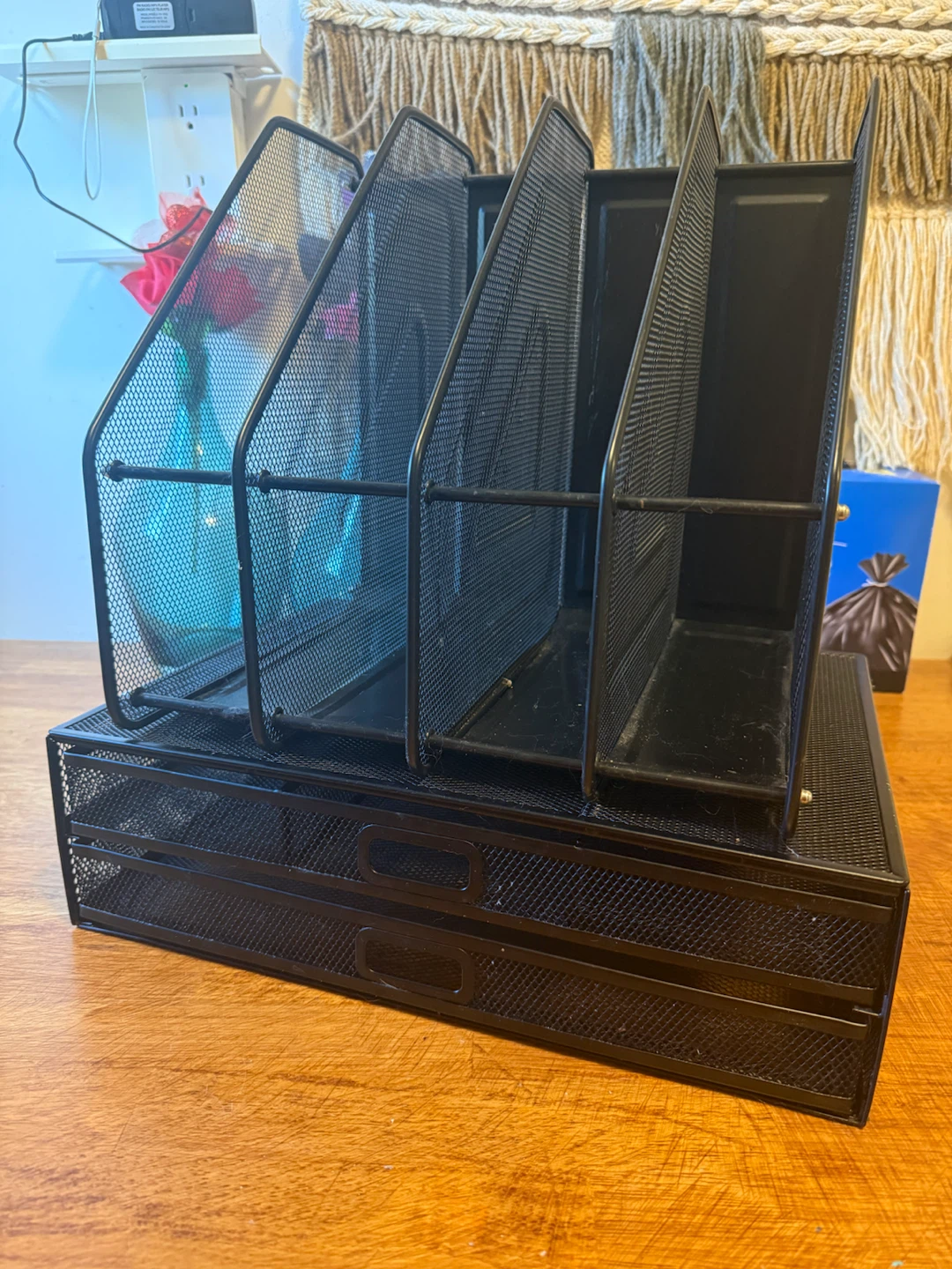 🖤 Modern Black Mesh Desk Organizer Set – Like New! – $80 🖤 - photo 5