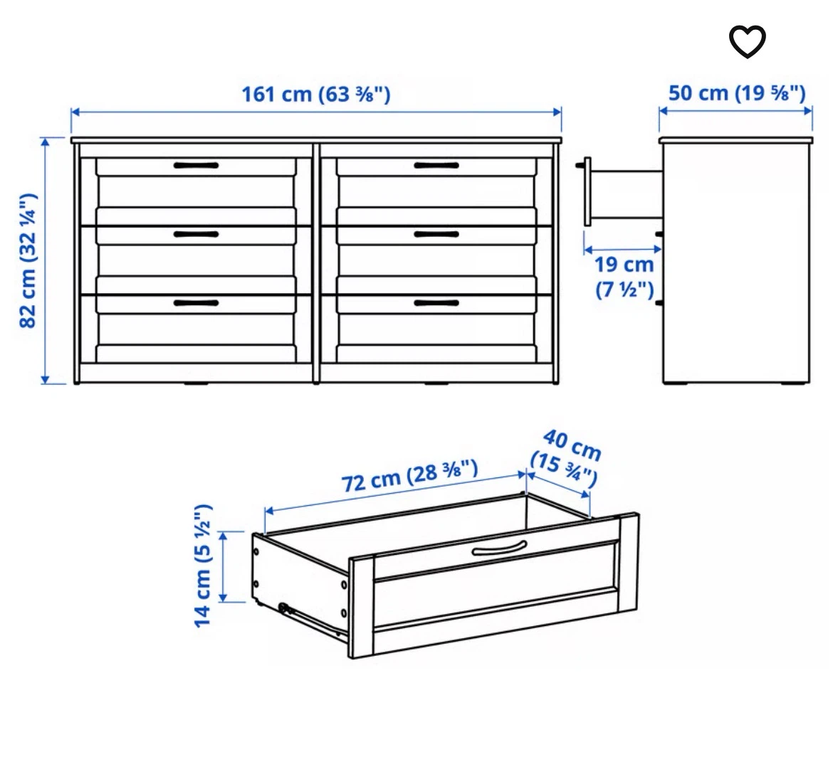IKEA White dresser SONGESAND - photo 5