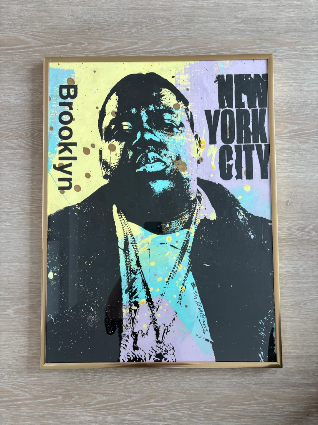 Framed Biggie X NYC print