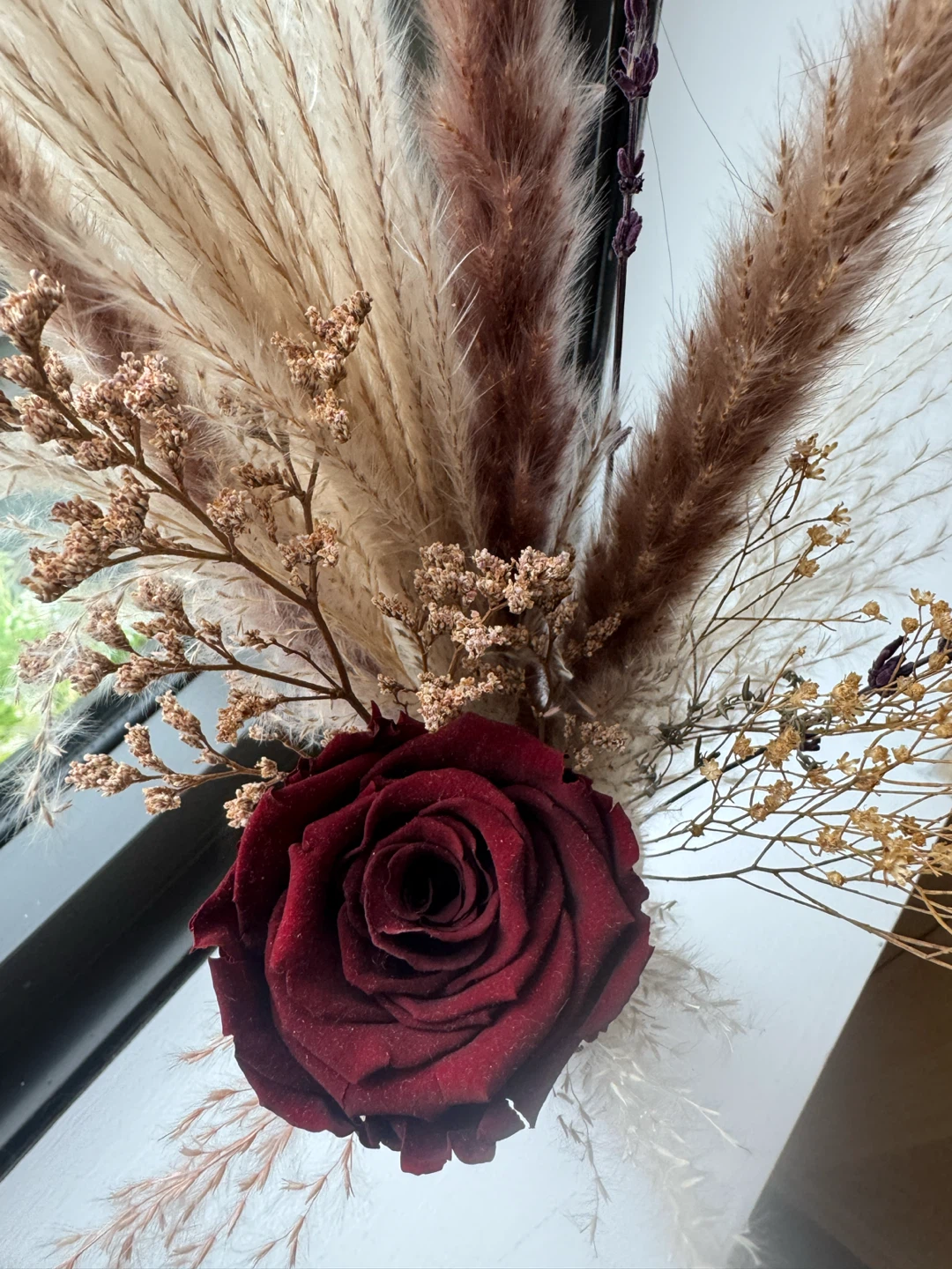 Dried Flower Arrangement in White Vase - photo 2