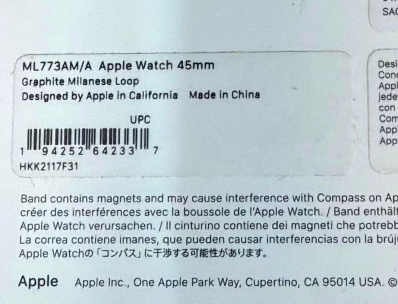 Apple Watch 45mm Milanese Loop Band - Graphite - photo 2