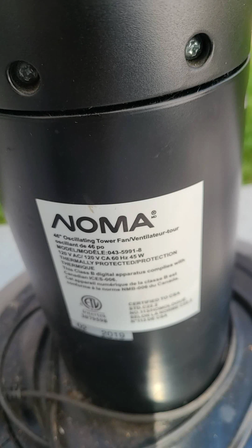 NOMA 46" Oscillating Tower Fan - photo 4