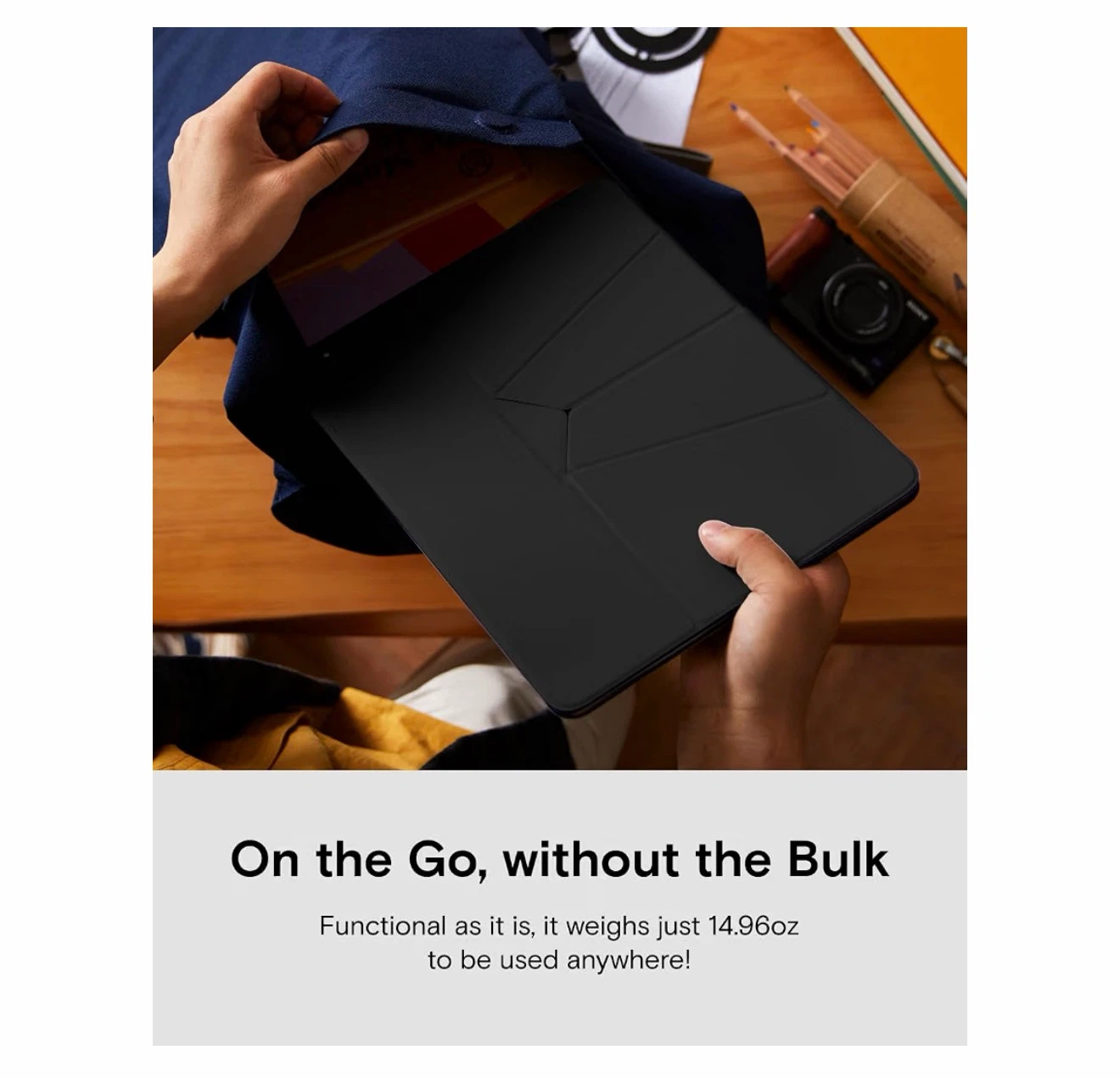 Black Ultra-Light Slim Case & Stand for iPad Air 13" (M3/M2) - photo 5