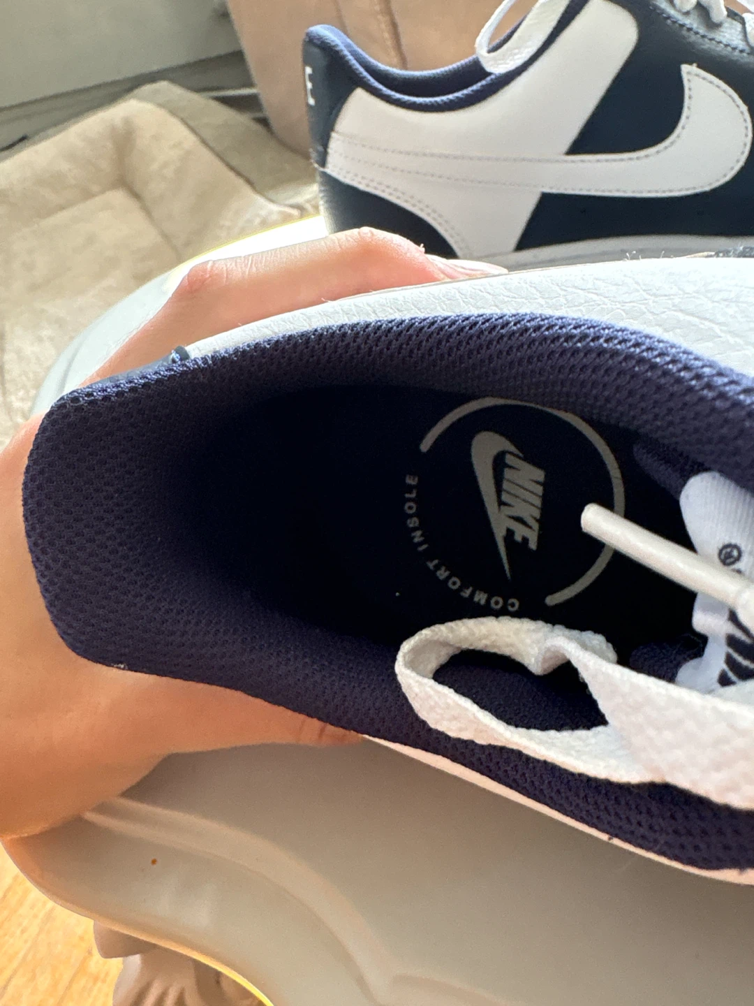 Nike Court Vision Low Midnight Navy White Men's Shoes - photo 4