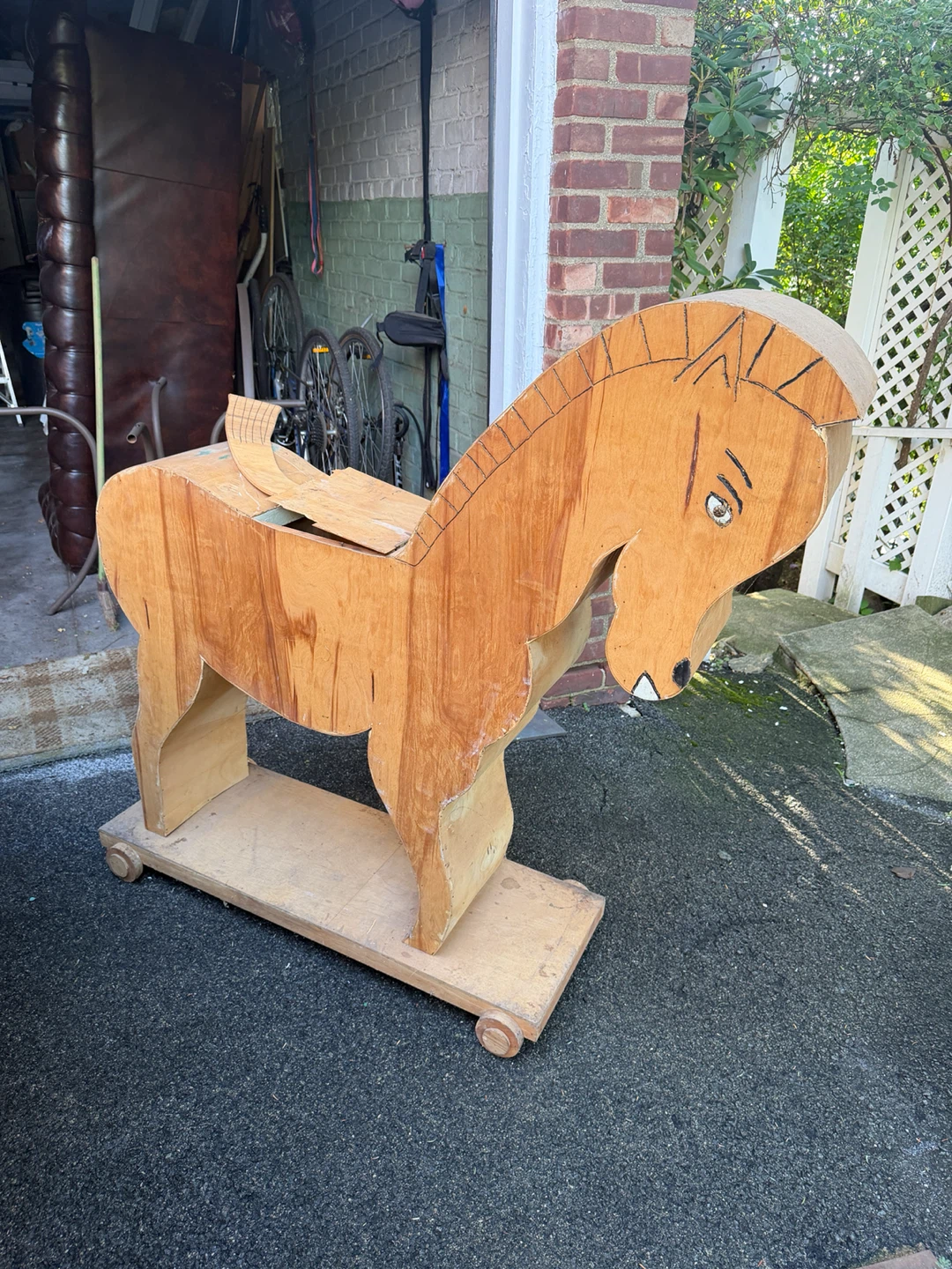 Wooden Trojan Horse on Wheels - photo 3