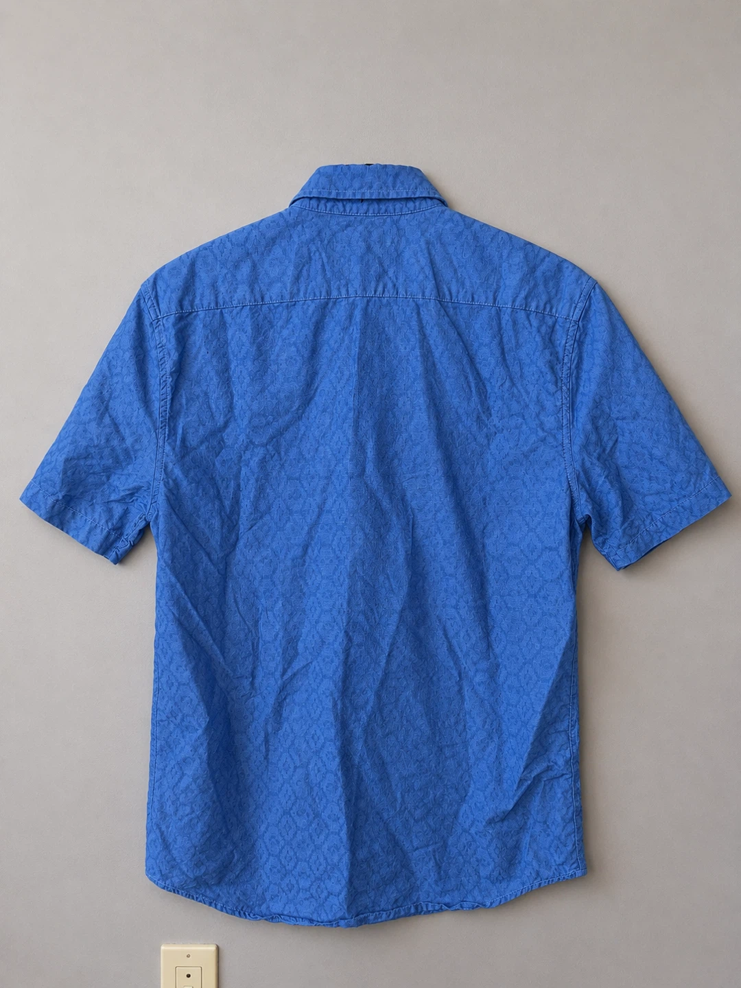 Banana Republic Blue Slim Fit Short Sleeve Button-Up Shirt - photo 3