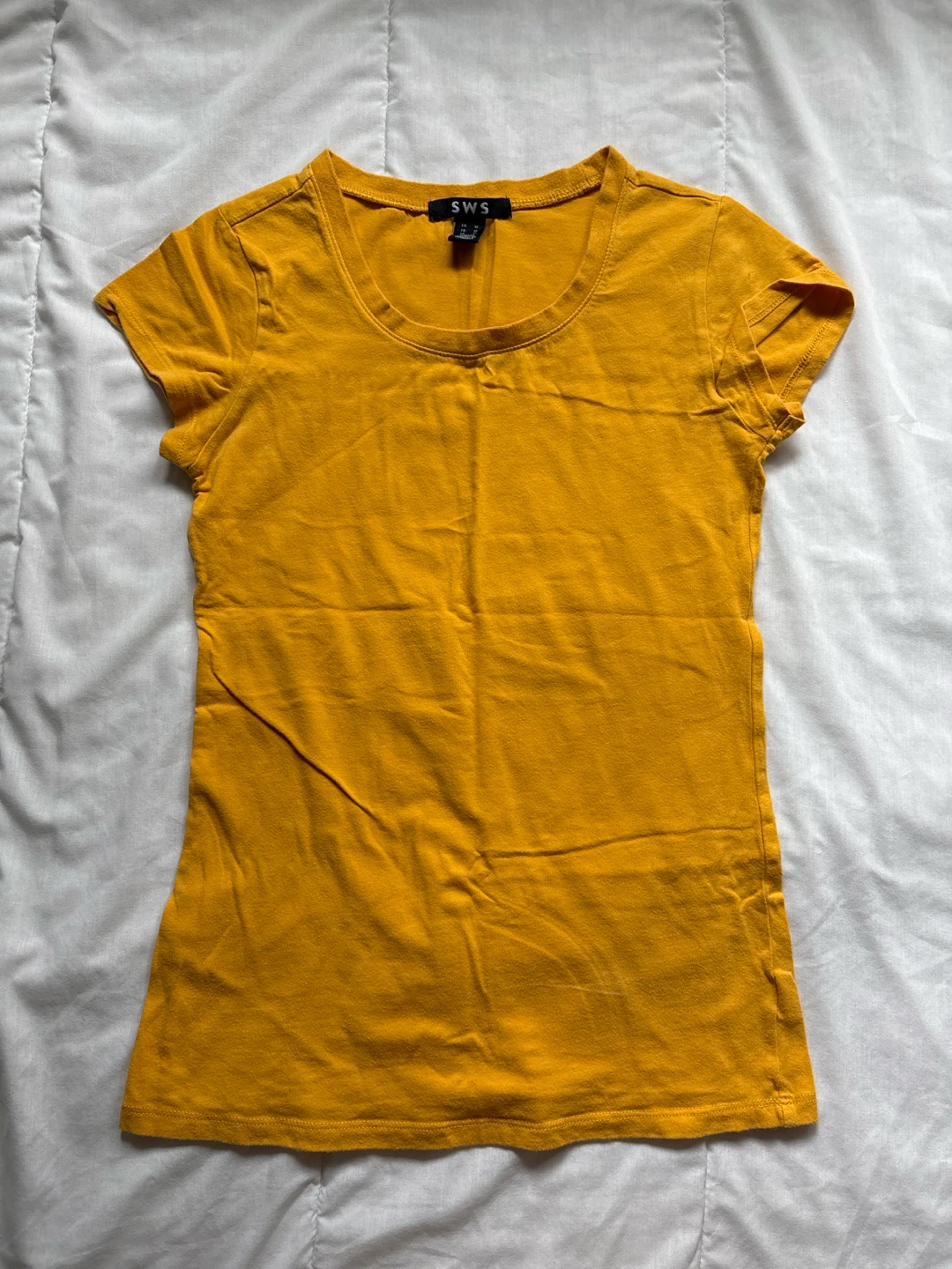 Scoop-Neck Yellow T-Shirt