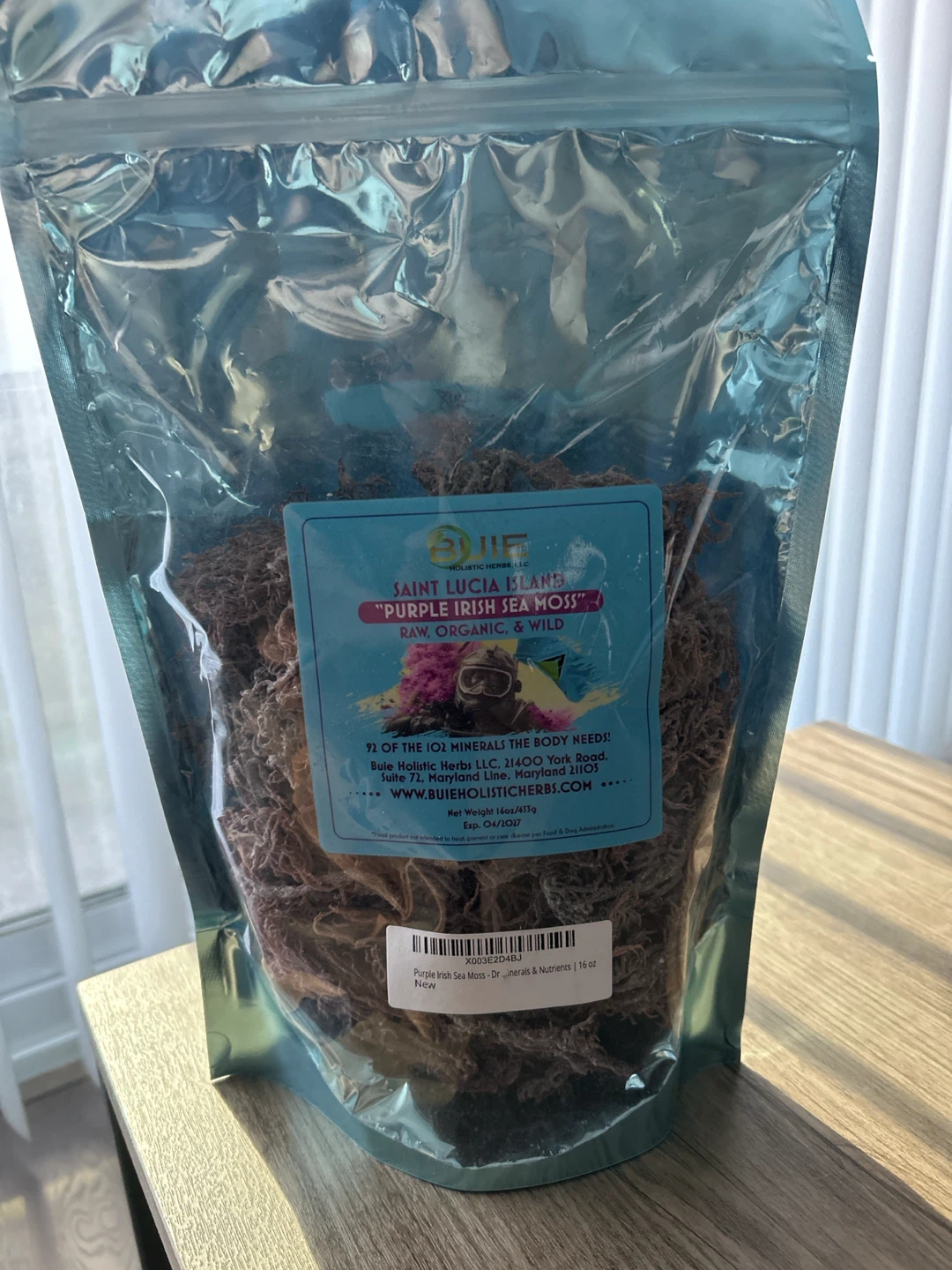 Buie Holistic Herbs Purple Irish Sea Moss - 16 oz
