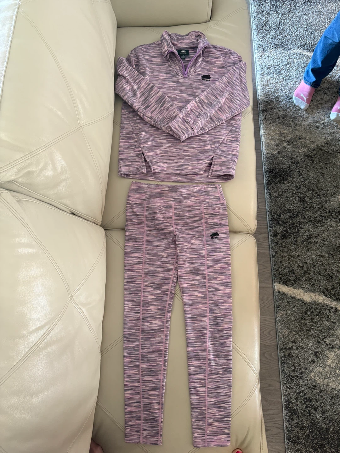 Roots Kids Girls 1/4 Zip Pullover & Leggings Set - photo 2