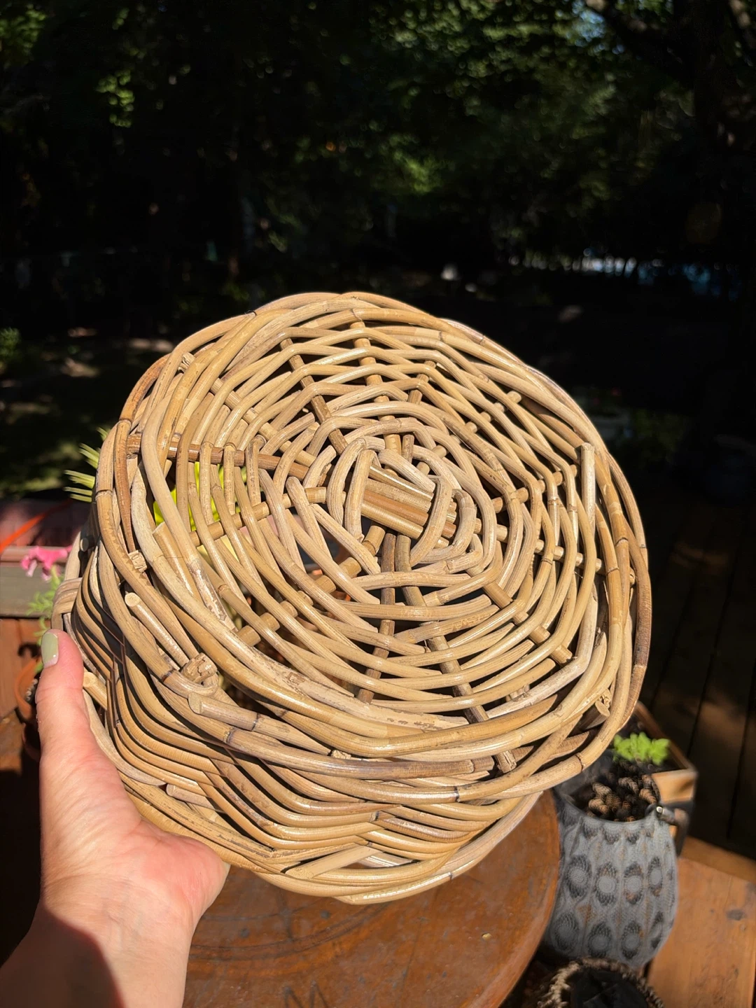 Woven Rattan/Wicker Basket with Handles - photo 3