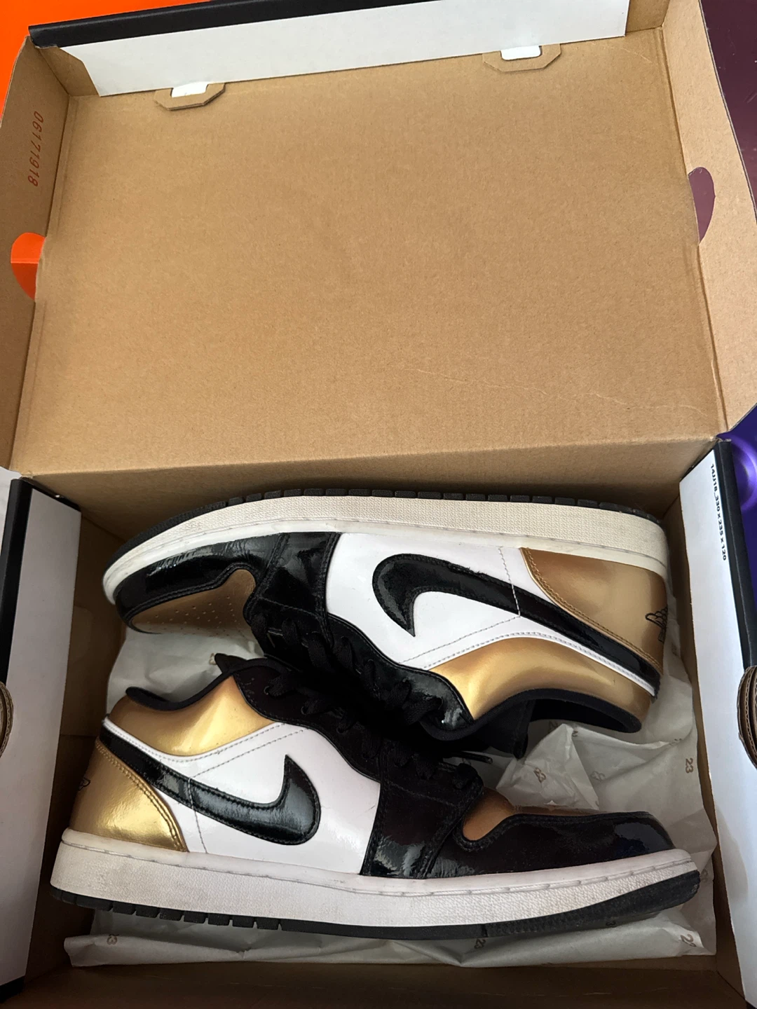 Nike Air Jordan 1 Low Gold White Black