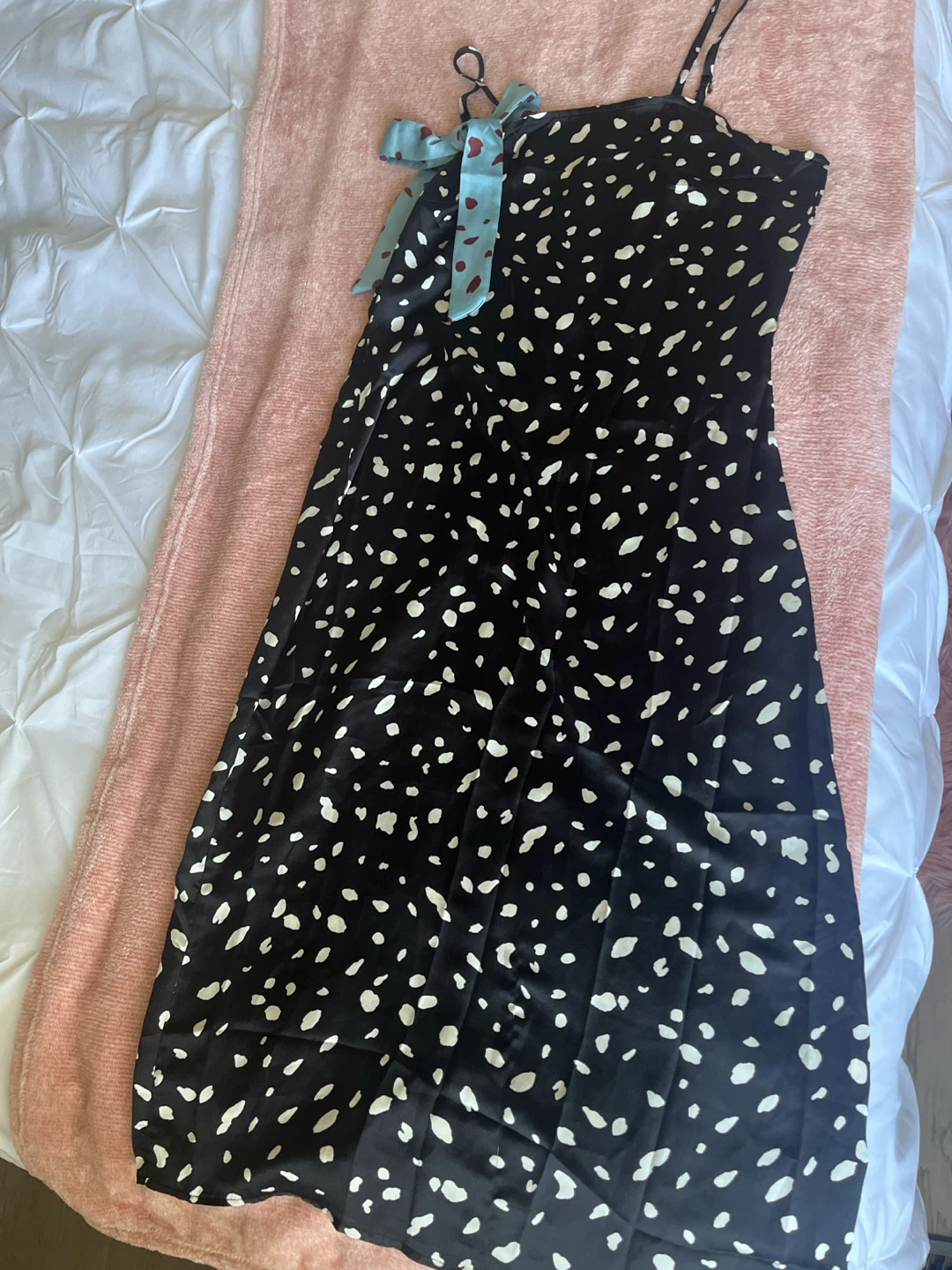 SHEIN Black & White Dalmation Print Dress