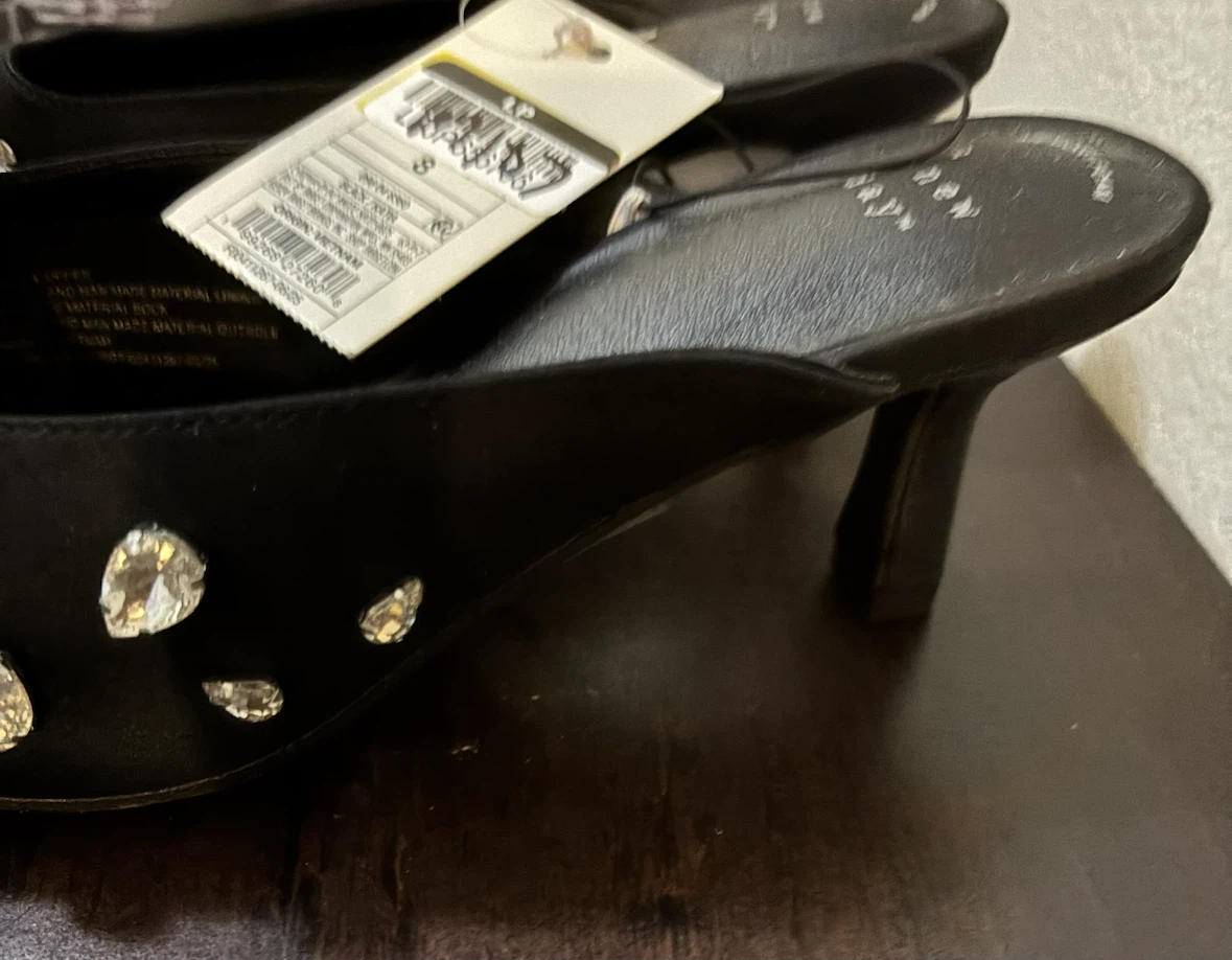 NEW-Size 8-Black Embellished Mules From Target - photo 2