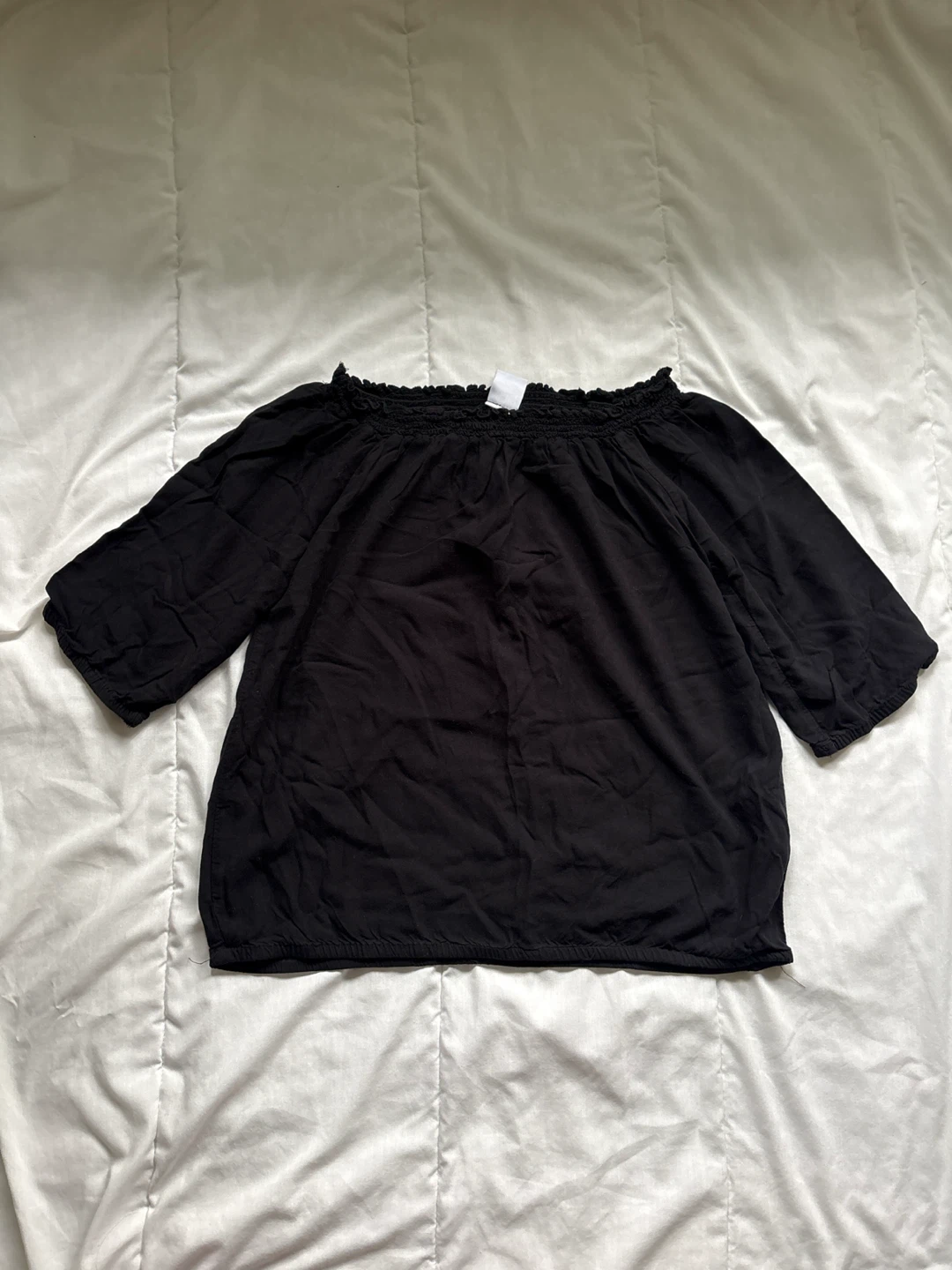 Off Shoulder Black Blouse