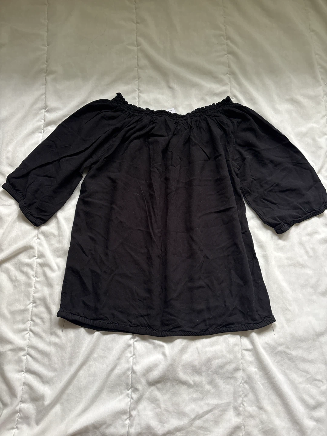 Off Shoulder Black Blouse - photo 3