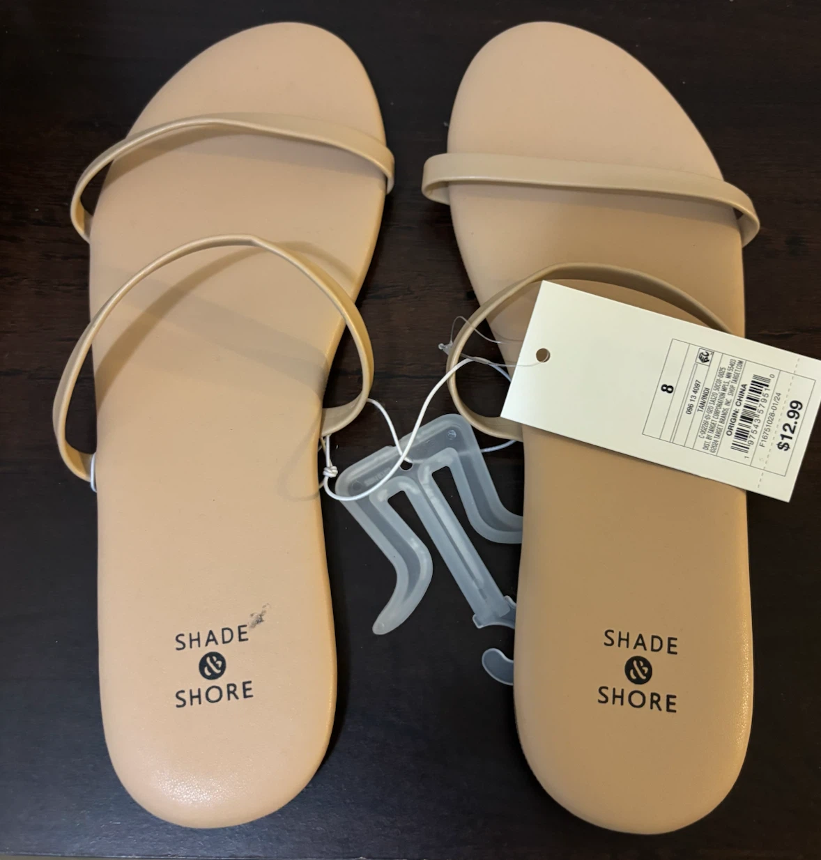 NEW-Shade & Shore Women's Flat Sandals Size 8