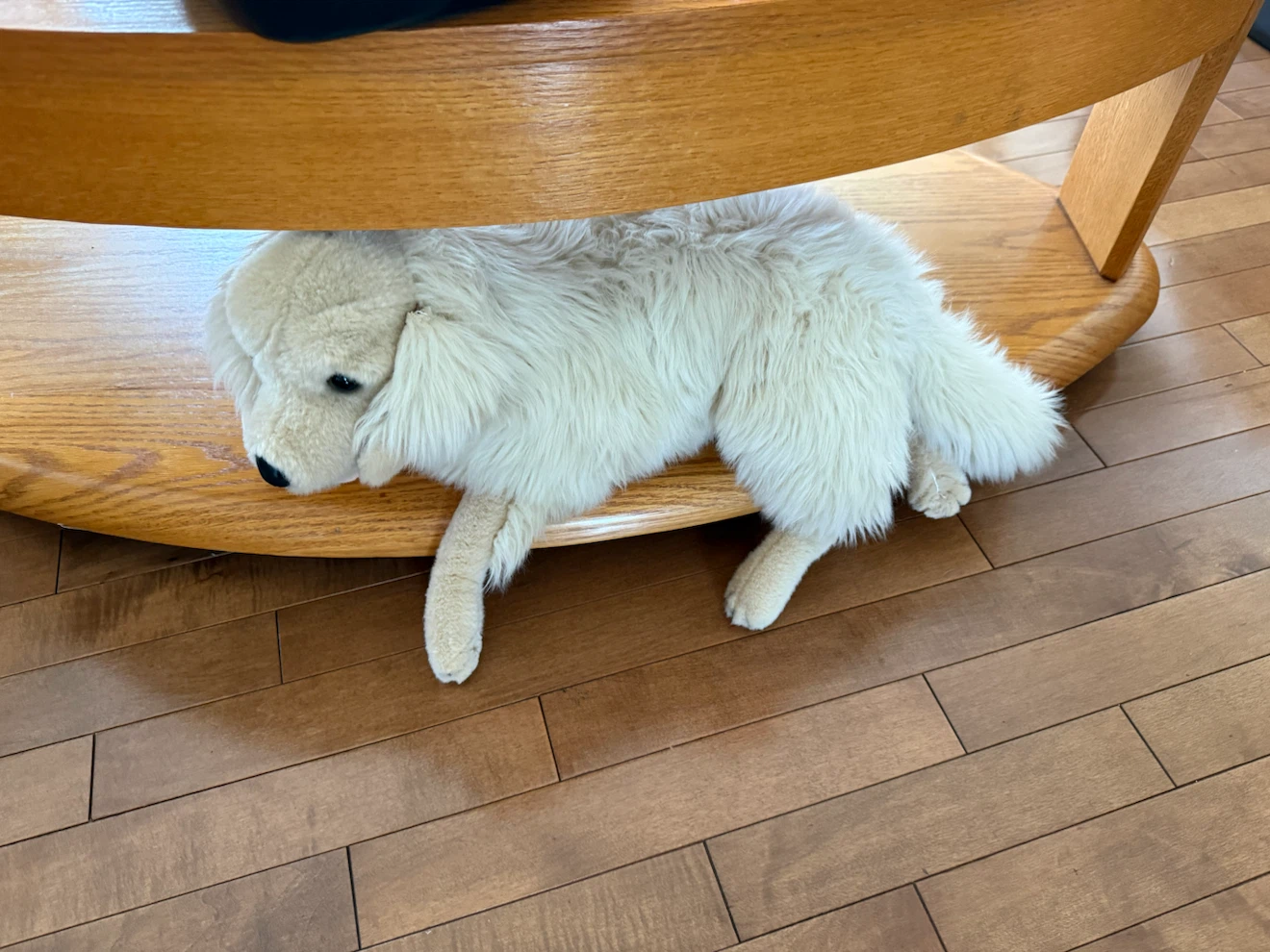 Cream Colored Stuffed Dog Toy