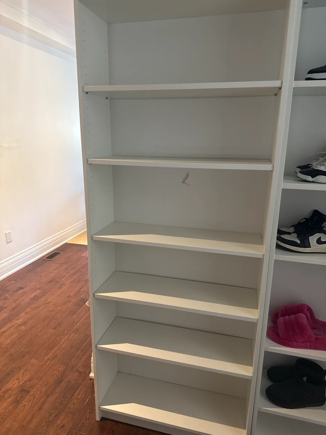 White 6-Shelf Bookshelf - photo 3