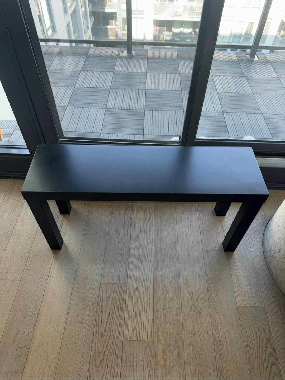 26cm x 90 cm IKEA Black Console Table / Bench