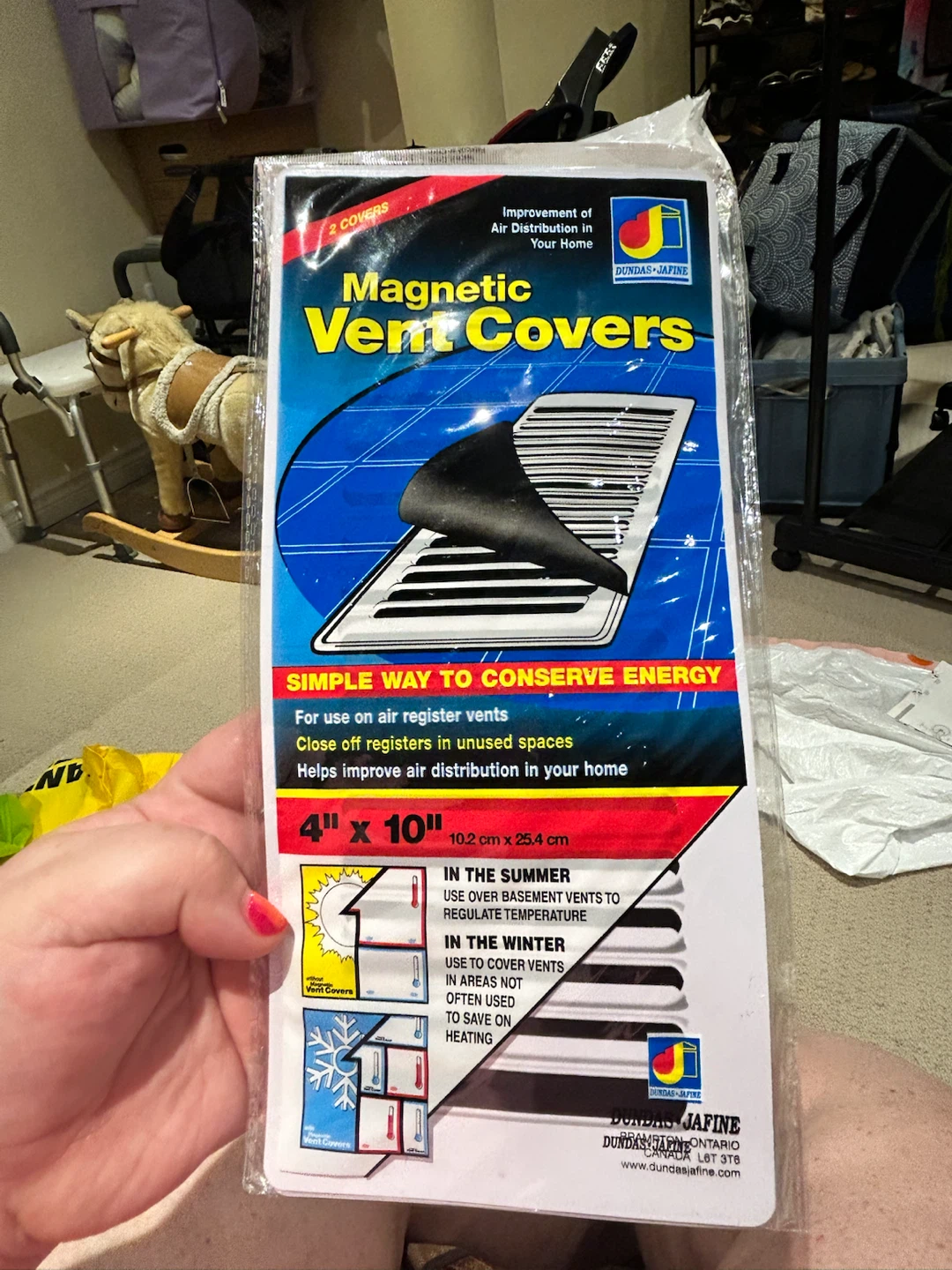 Dundas & Jafine Magnetic Vent Covers 4" x 10" (2 Covers)